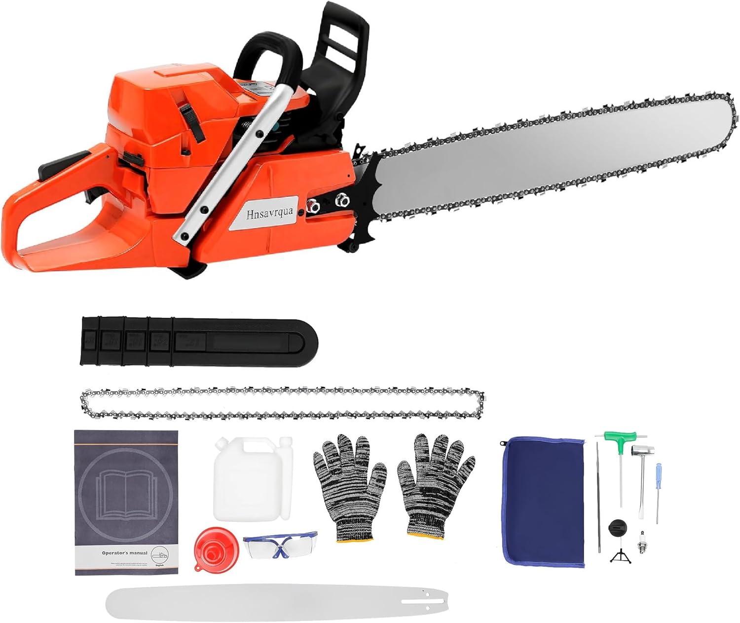 28 Inch Gas Powered Chainsaw 71CC 2 Stroke Gas Powered Engine Chainsaw, 10000RPM High Speed Handheld Petrol Chain Saw Kit with Complete Accessories for Outdoor Tree Wood Cutting