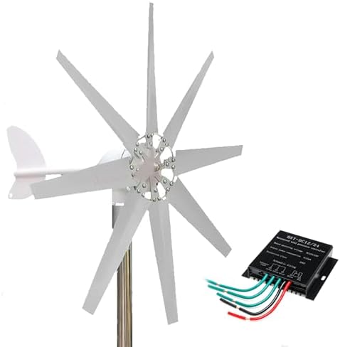 12000W Horizontal Wind Turbine Generator - 12V/24V/48V Vertical Small Windmill with Controller for Free Energy, Eco-Friendly Power Solution for Home and Off-Grid Use