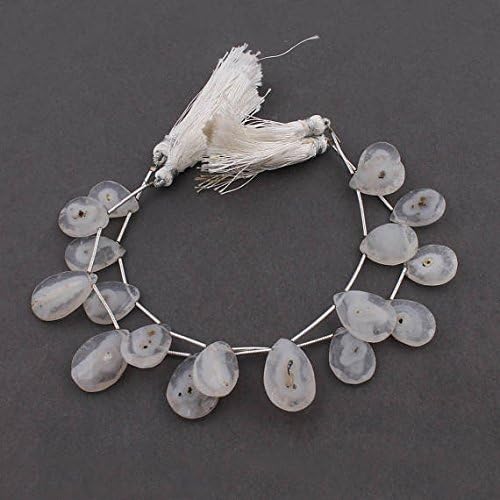 13 inch Natural Beads Strand of 18x14-21x14mm Faceted pear Solar Quartz Gemstone briolletes Beads for DIY Jewelry - Necklace, Bracelet, Earring, Ring.