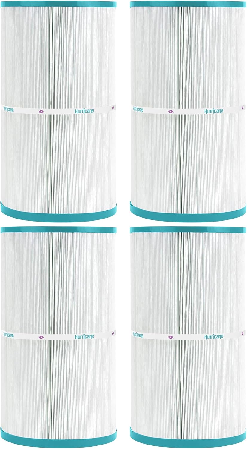 Hurricane Filters HF5300-01 4 Pack Advanced Spa Filter Cartridge - Replacement for PJW-50, Unicel C-5300, Filbur FC-1320, Hot Tub Front Load, Whirlpool 50