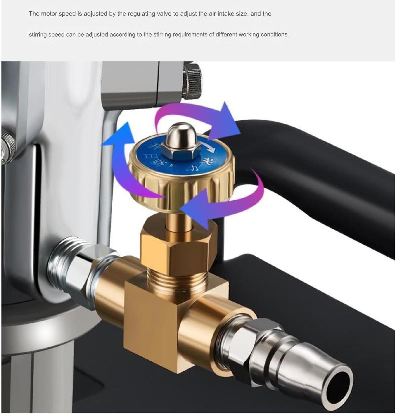 Handheld Mixer Drum Mixer,Pneumatic Paint Mixer Stirrer, Agitator Paint Mix Tool Paint Agitator Paint Mixing Machine