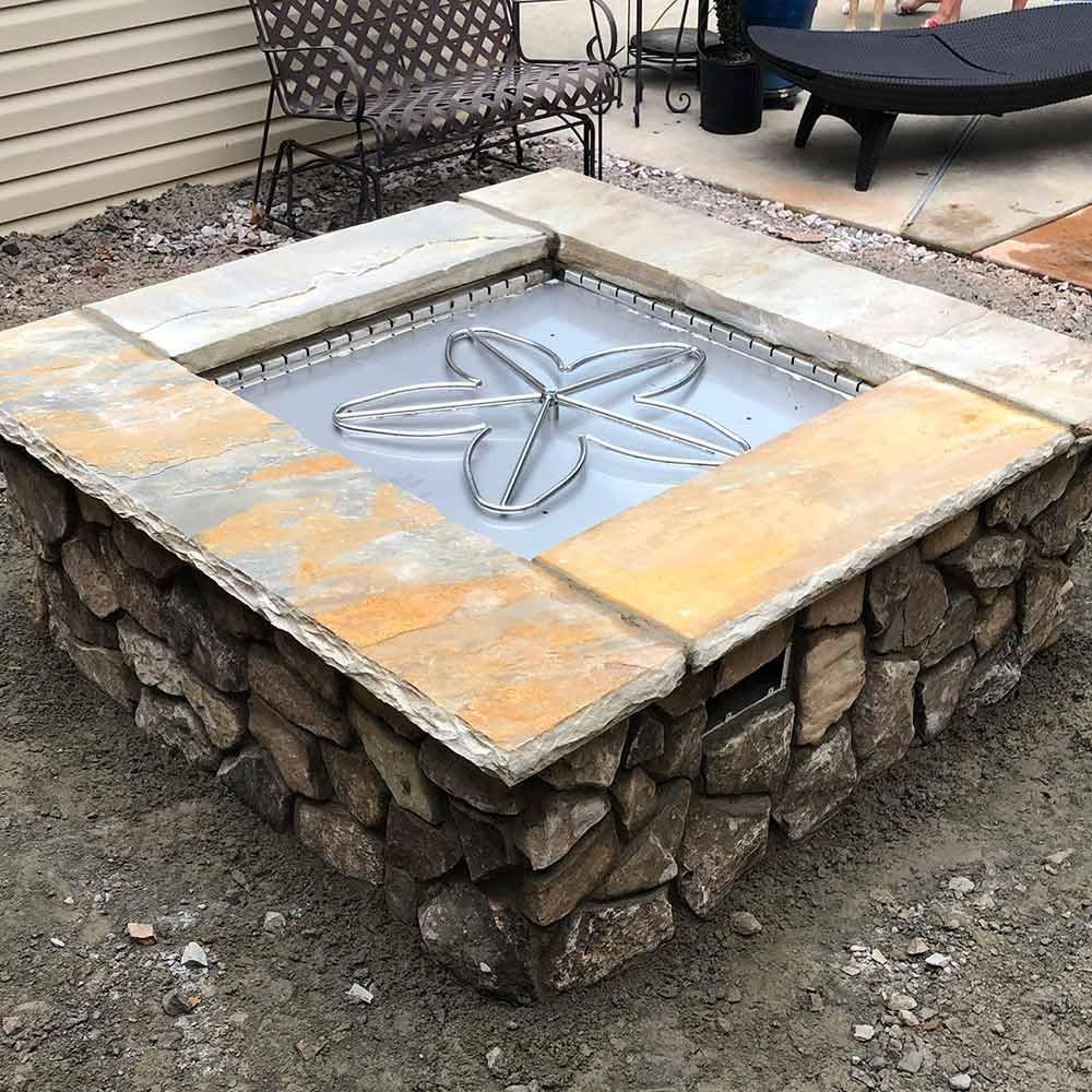 HPC Fire Penta Fire Pit Burner (PENTA24-LP), 24-Inch, Stainless Steel, Propane Gas