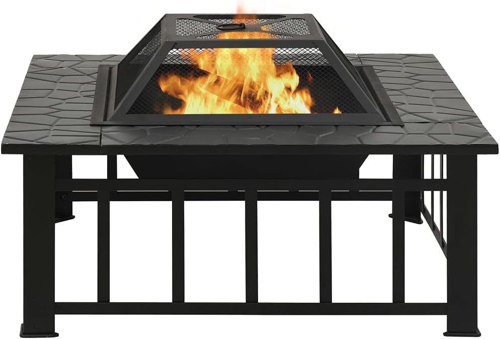 Garden Fire Pit with Poker, 31.9