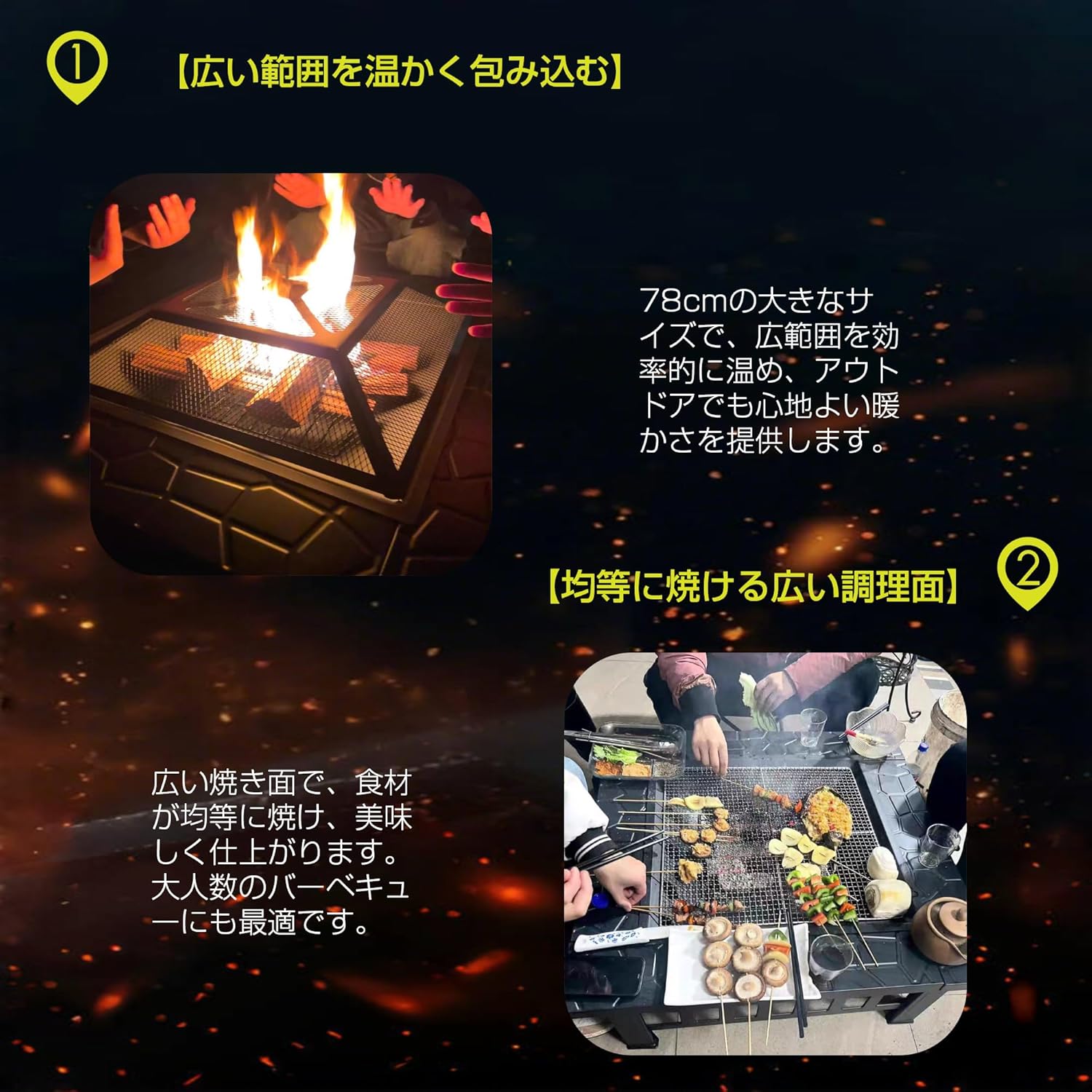 OSJ Fire Pit, Bonfire Stand, Table, Behind the Hearth Table, Barbecues, Barbecues, Barbecues, Barbecues, BBQ Stove, Home, Garden, Large People, Heat Resistant, Camping