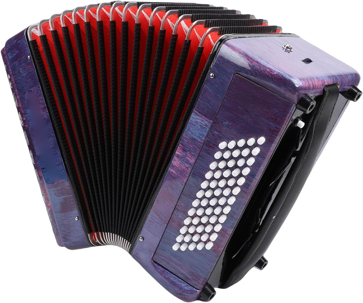 SUNGOOYUE 62 Key 60 Bass Accordion, Portable Chromatic Button Accordion Instrument for Beginners Student and Professional