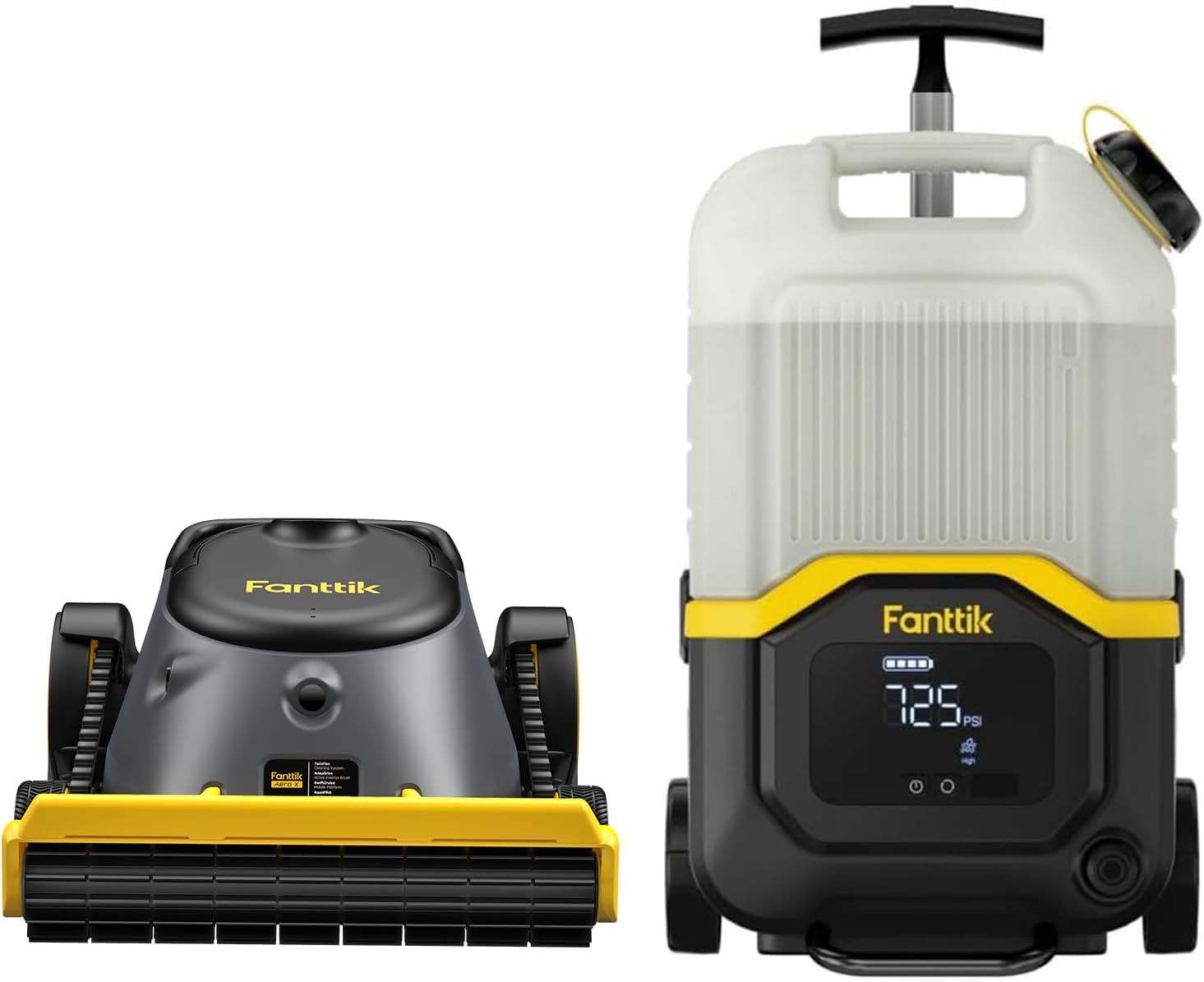 Fanttik Aero X Cordless Robotic Pool Vacuum Cleaner & Fanttik NB8 Ultra Cordless Pressure Washer