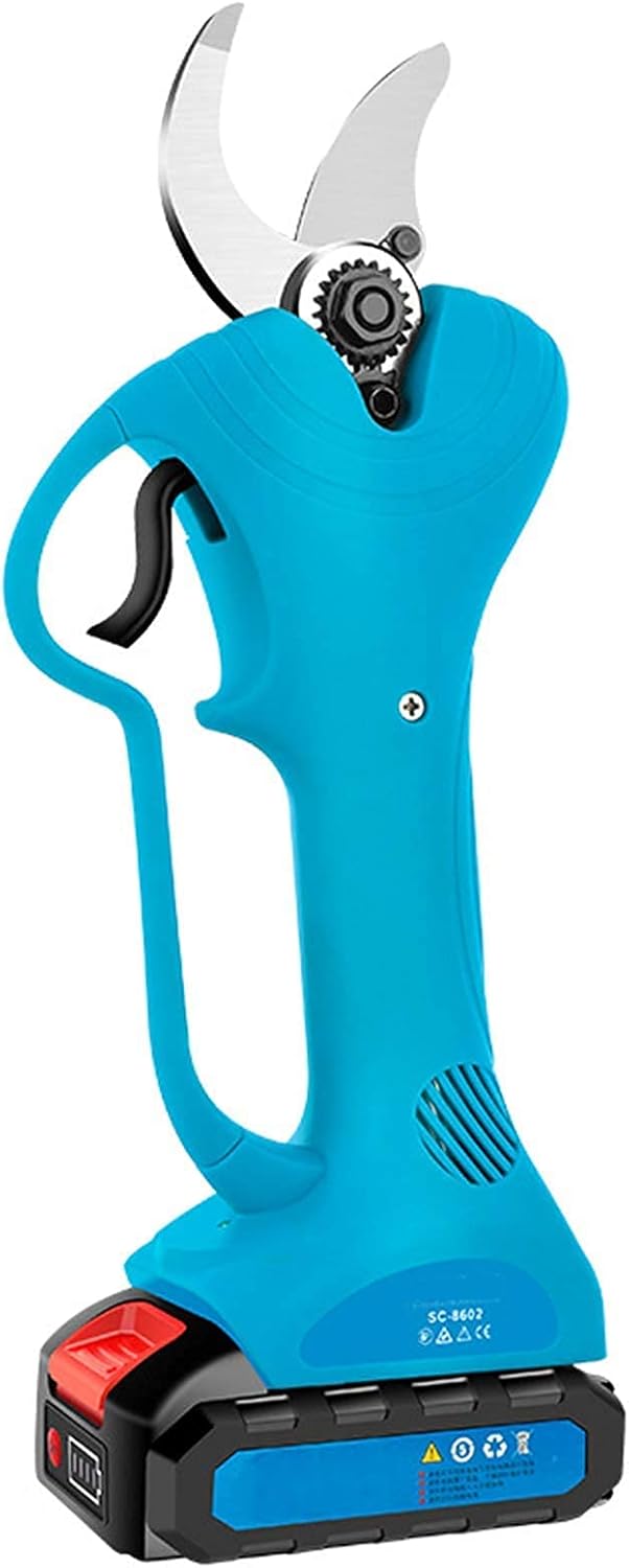 Professional Cordless Electric Pruning Shears, 2Pcs Backurechargeable 2Ah Lithium Battery Powered Tree Branch Pruner,30Mm Cutting Diameter