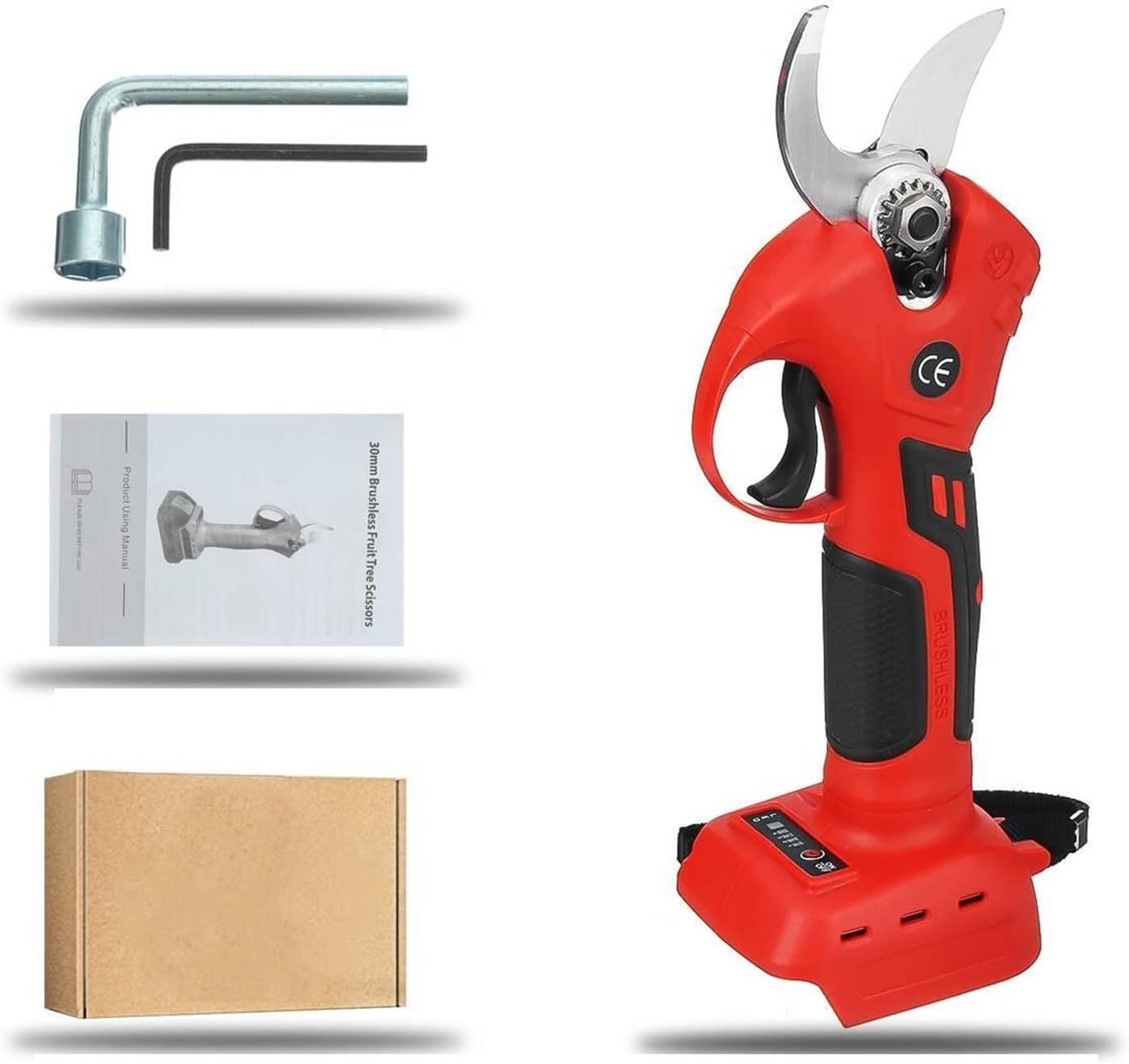 21V Electric Pruner Pruning Shear Garden Tree Bonsai Pruning Shears Power Tool for 18V Battery Branch Cutter Rechargeable