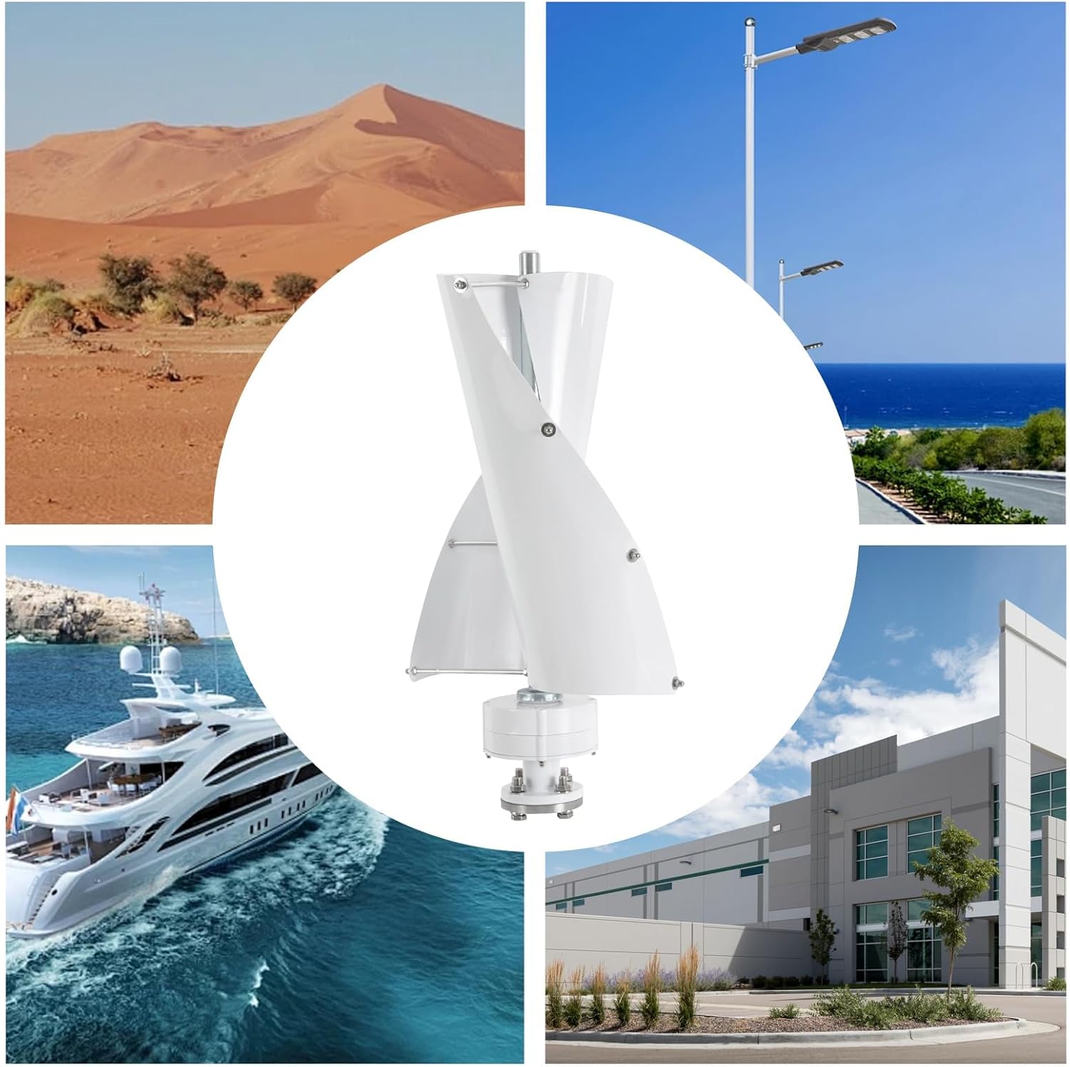 10000W Small Home Use Vertical Axis Wind Turbine,12V/24V/48V Low Wind Start Permanent Magnet Generator Turbines Generator for Wind and Solar Power Generation Systems