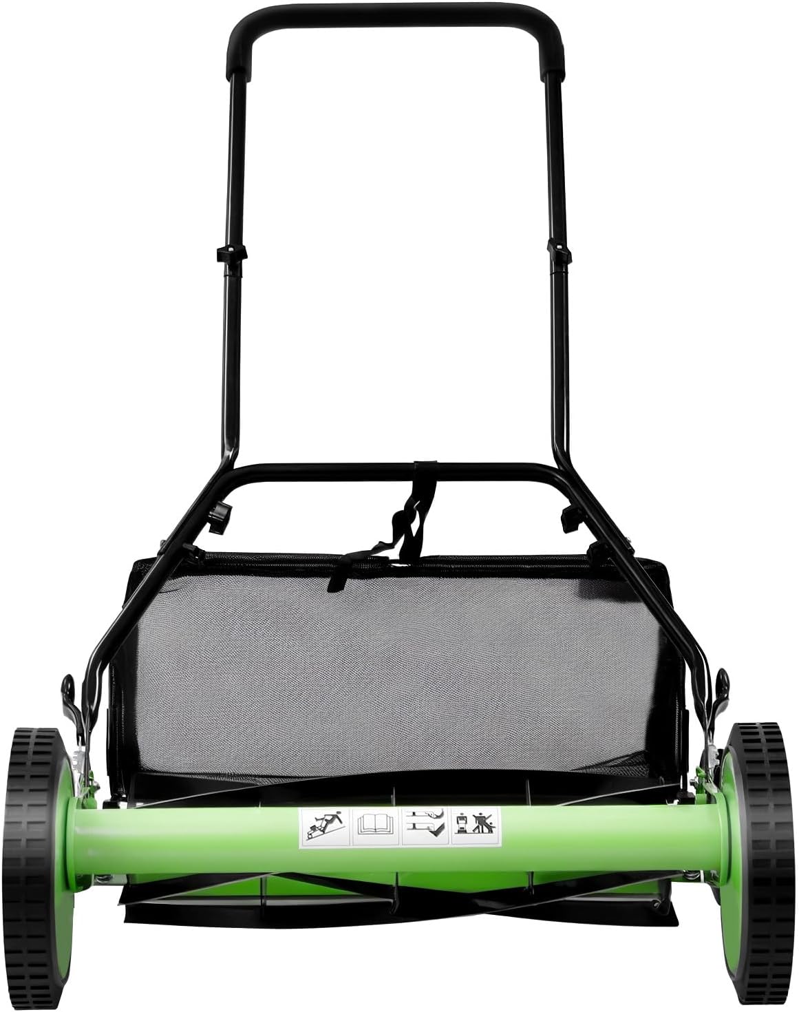 Reel Mower, Cylinder Mower, Manual Power Push Mowers, Adjustable Cutting Height with Grass Collector 5 Steel Blades, Easy to Use for Green and Healthy Lawn