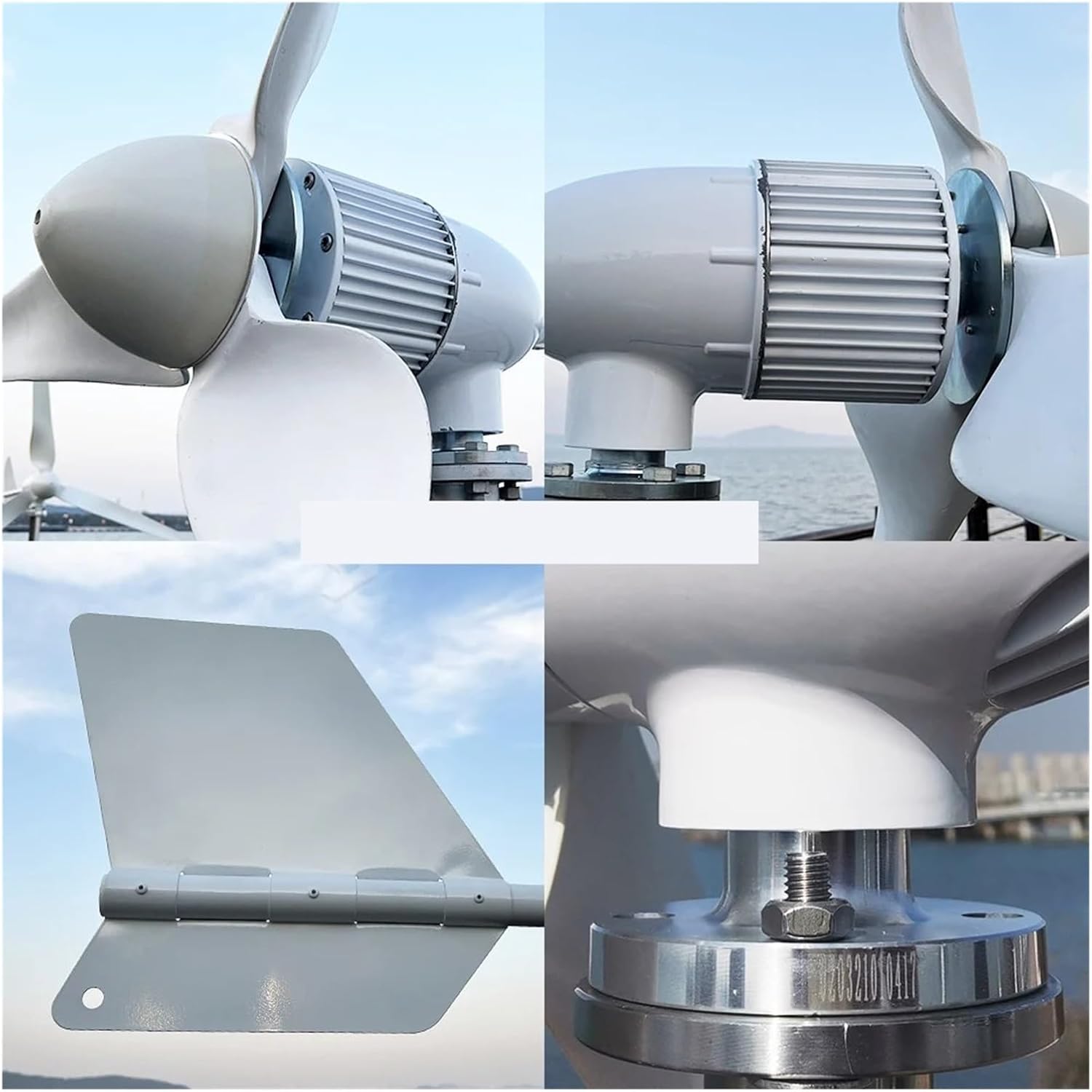 5KW 6KW Wind Turbine Generator Power Kit Horizontal Wind Turbine Windmill for Wind Solar Hybrid System Low Starting Speed for Home(LCD Hybrid Control,96V_6000W)