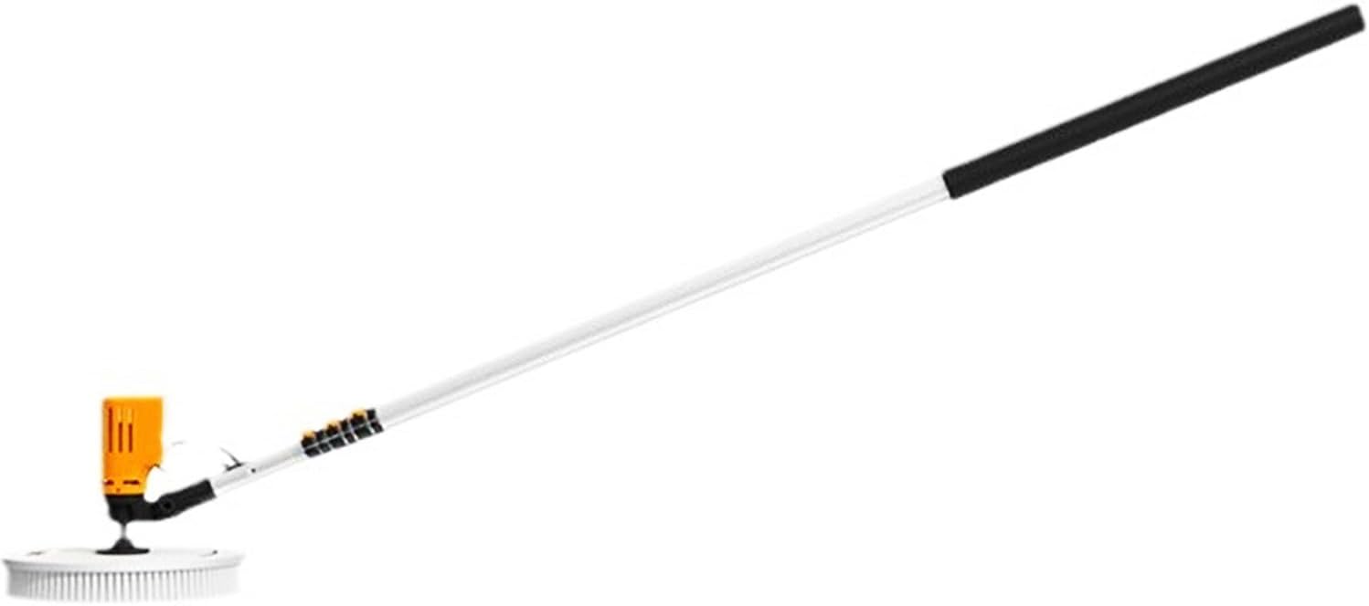 Electric Exterior House Cleaning Brush Set with Extension Pole & Adjustable Brush Head Electric Pool Cleaning Brush Window Cleaning Pole Siding Brushes Solar Panel Cleaning Tool(7.5m/24.6ft)