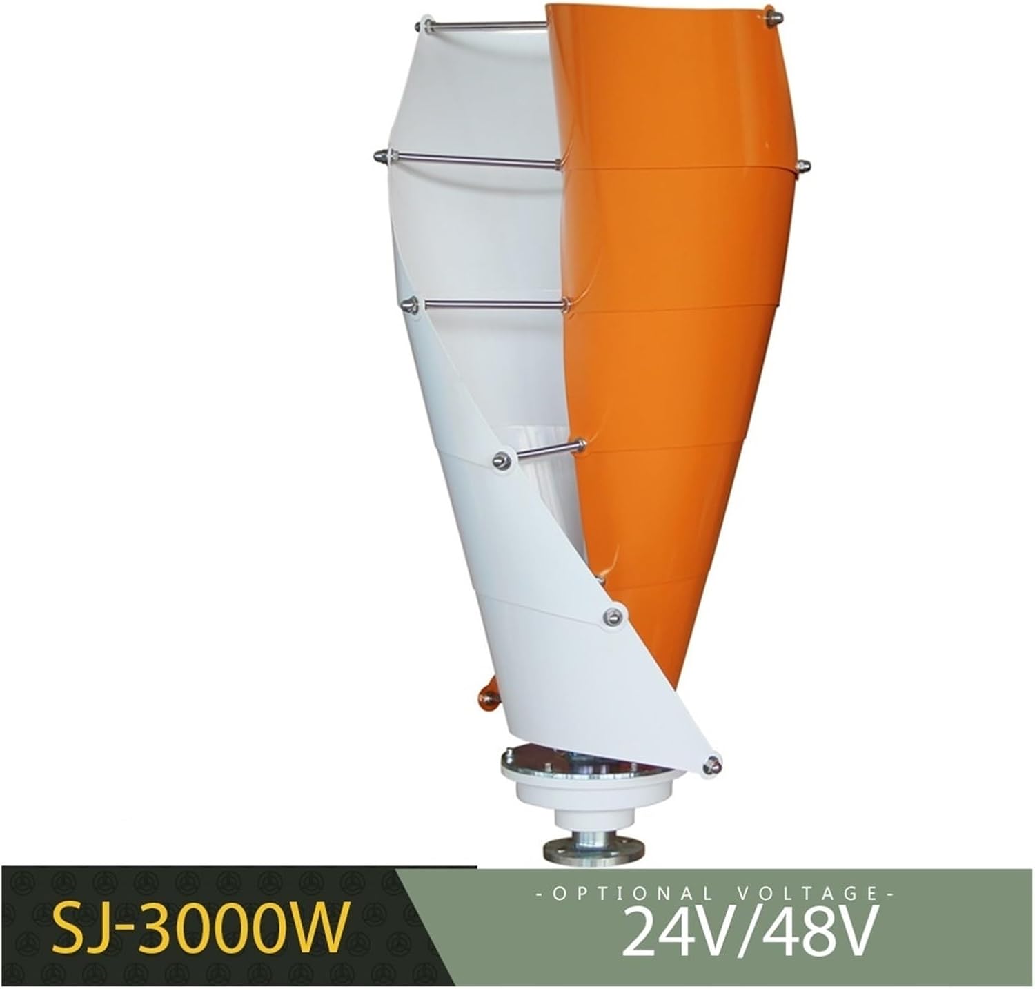 Wind Turbine Generator, Wind mill Energy Vertical Wind Turbine 3000W 24V 48V Maglev System Small For Hybrid Solar Wind System for Marine, RV, Home(BLUE WHITE_48V)