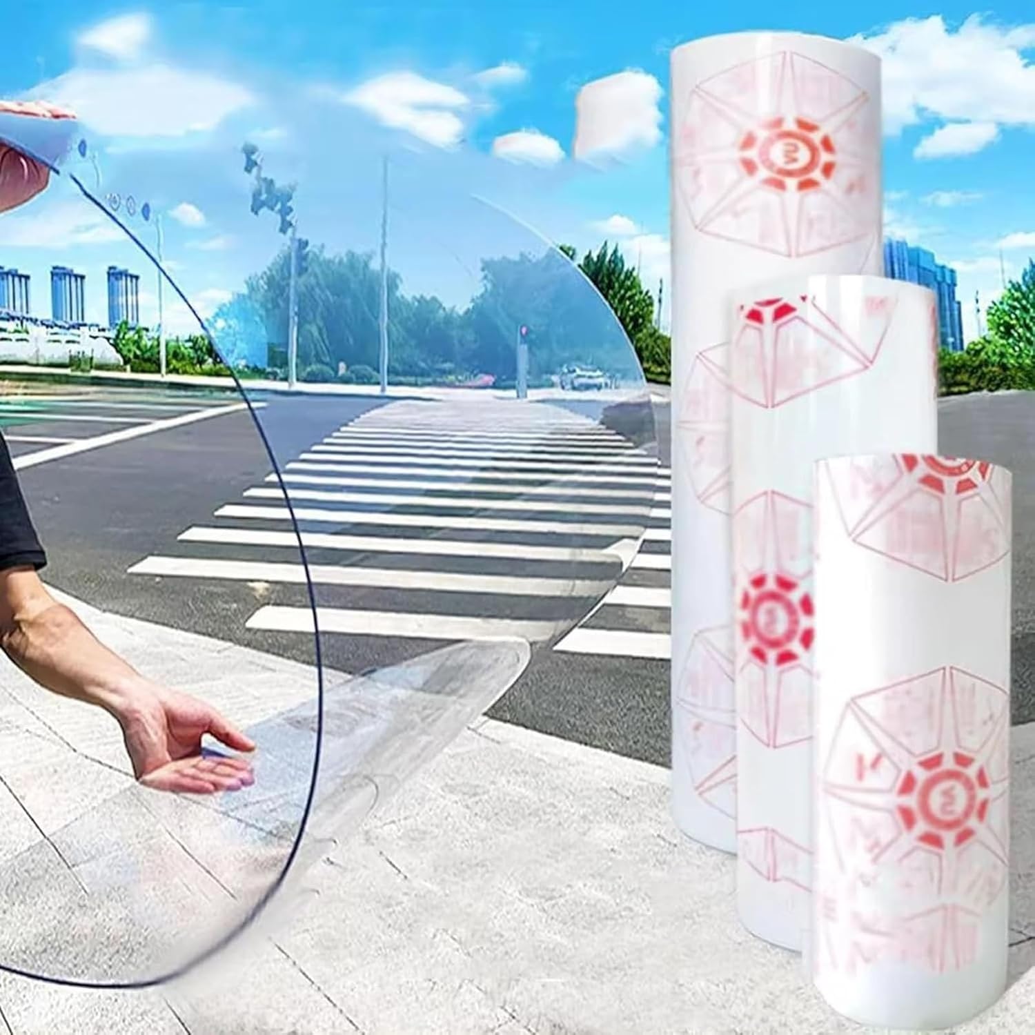 1mm Premium Polycarbonate Roofing Sheets,Waterproof Transparent Garden Shed Roof Panels,Greenhouse Replacement Plastic Panels,Rain,Snow and Uv Resistant Panels,Easy to Bend and Cut ( Size : 2.62x16.4f