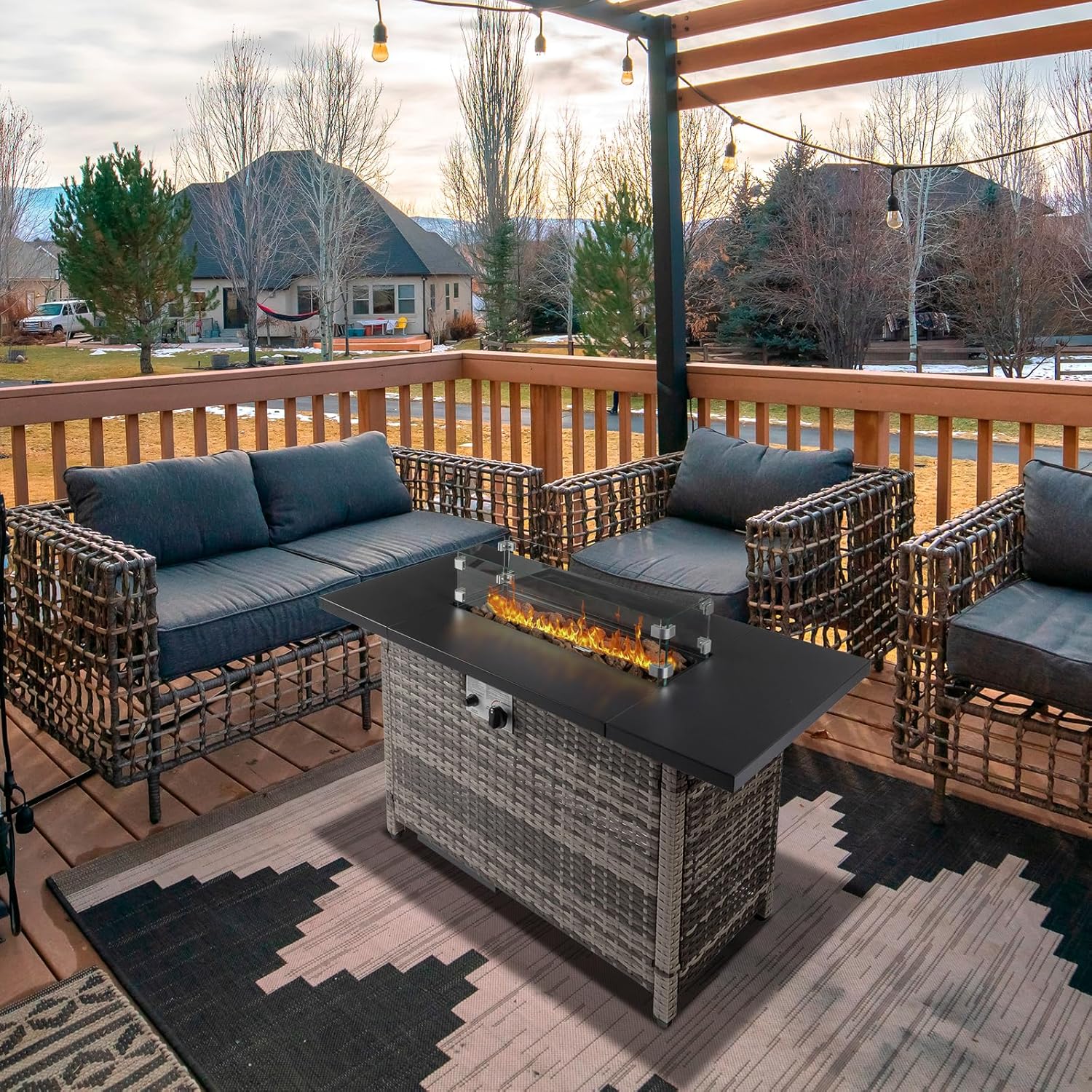 Outvita Fire Pit Table, 43