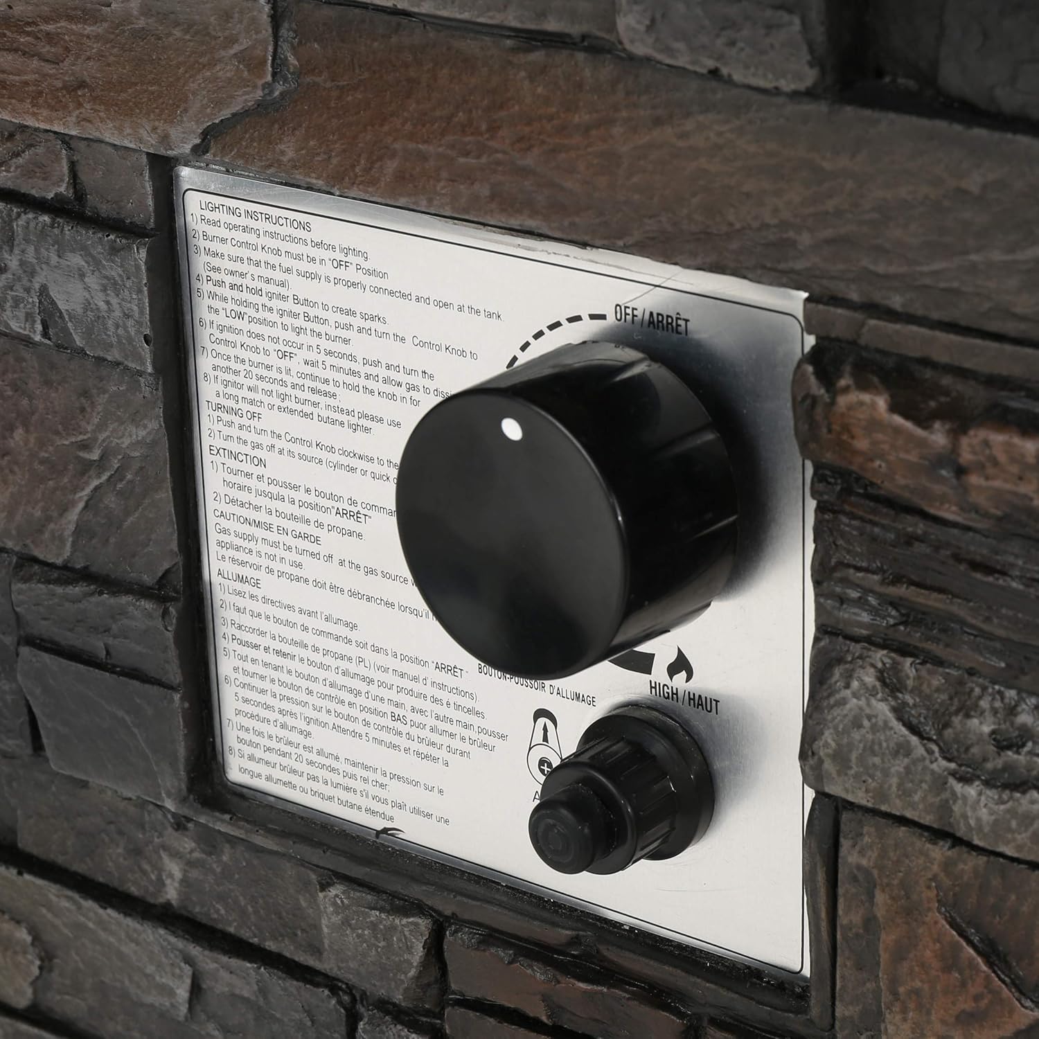 Outdoor Square Fire Pit, Natural Stone (Grey Stone/Square)