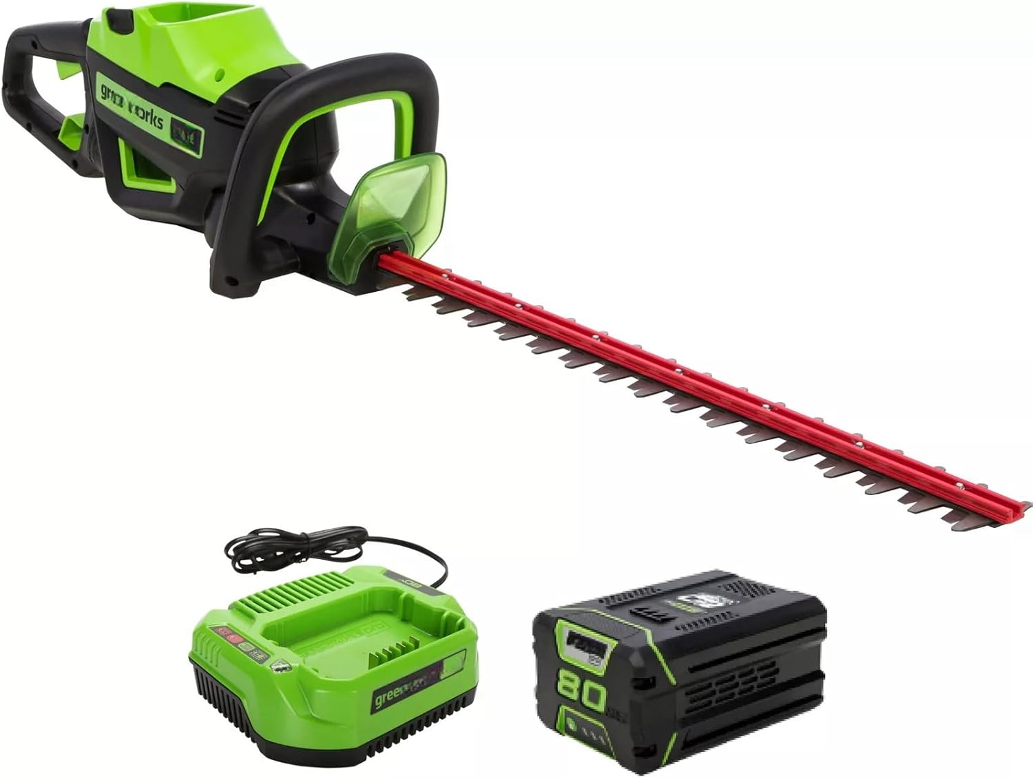 80-Volt 26-Inch Cordless Brushless Hedge Trimmer (1 x 2.0Ah,Replacement for Greenworks OEM