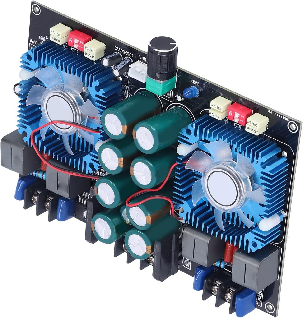 2 Channel Digital Power Amplifier Board, Audio Amplification Module, Cooling Fan TDA8954TH - Efficient Heat Dissipation, Powerful Clear Sound, Ideal for Home Theater and Small