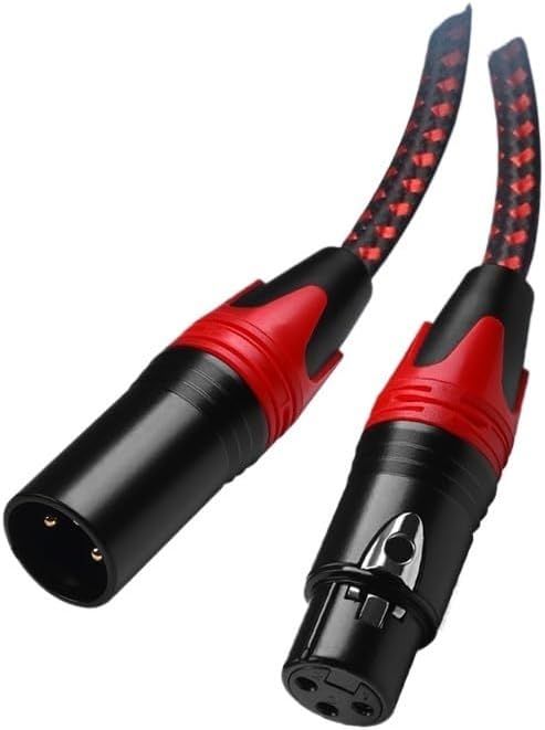 XLR Cable Male to Female 3-pin Balanced Microphone Audio Cable for MICR Mixers Studio Podcasts Amplifier Camera Camera(Male to Female,2m)