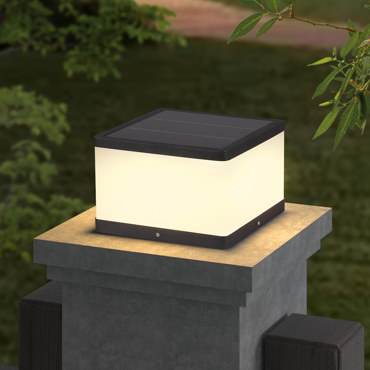 Solar Pillar Light Outdoor 9.84