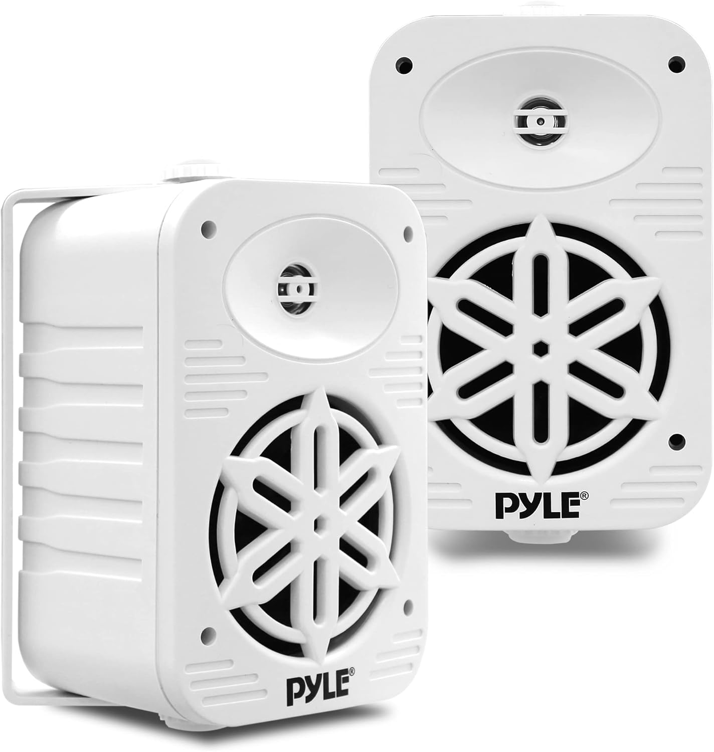 PyleUsa Indoor Outdoor Speakers Pair-500 Watt Dual Waterproof 5.25” 2-Way Full Range Speaker System w/ 1/2”High Compliance Polymer Tweeter - in-Home, Boat, Marine,Deck,Patio,Poolside (White) PDWR55WT