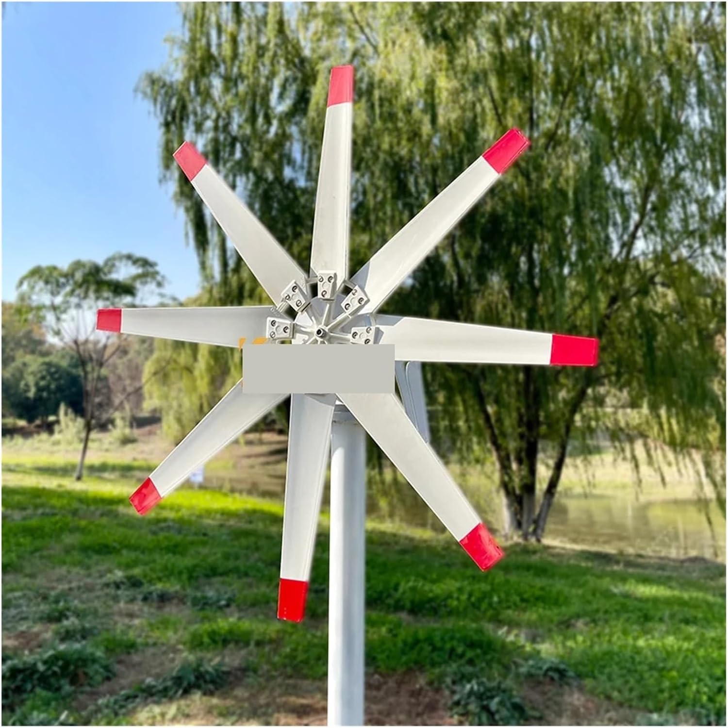 Wind Turbines, 3000W 12V 24V 48V Wind Turbine with 8 Blades Small Wind Turbine for Home RV Yacht Use Low Noise High Efficiency(12V)