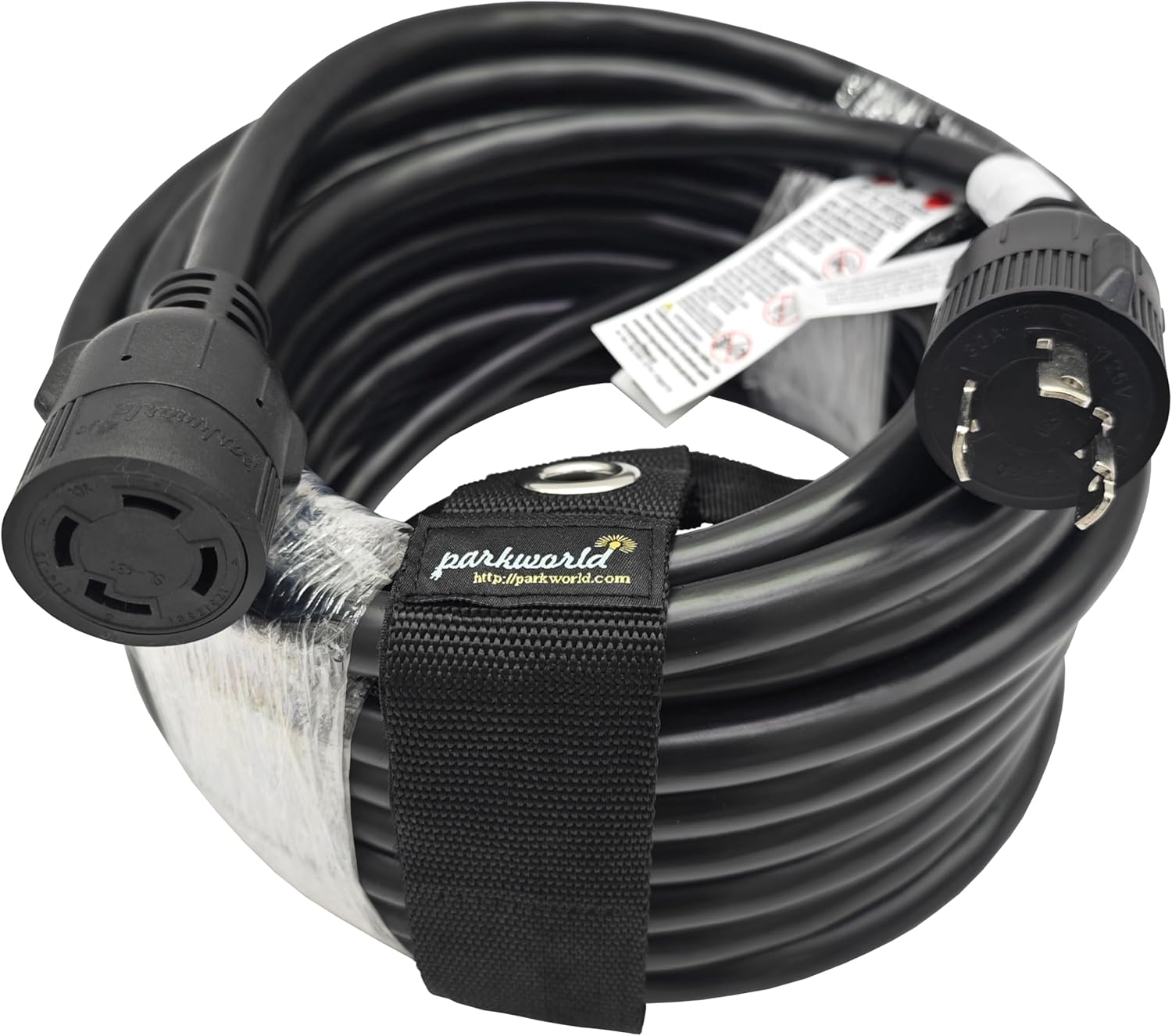 Parkworld NEMA L5-30P Male to L14-30R Generator to Transfer Switch Adapter, for Home Back Power Transfer Switch or House Panel (50FT)