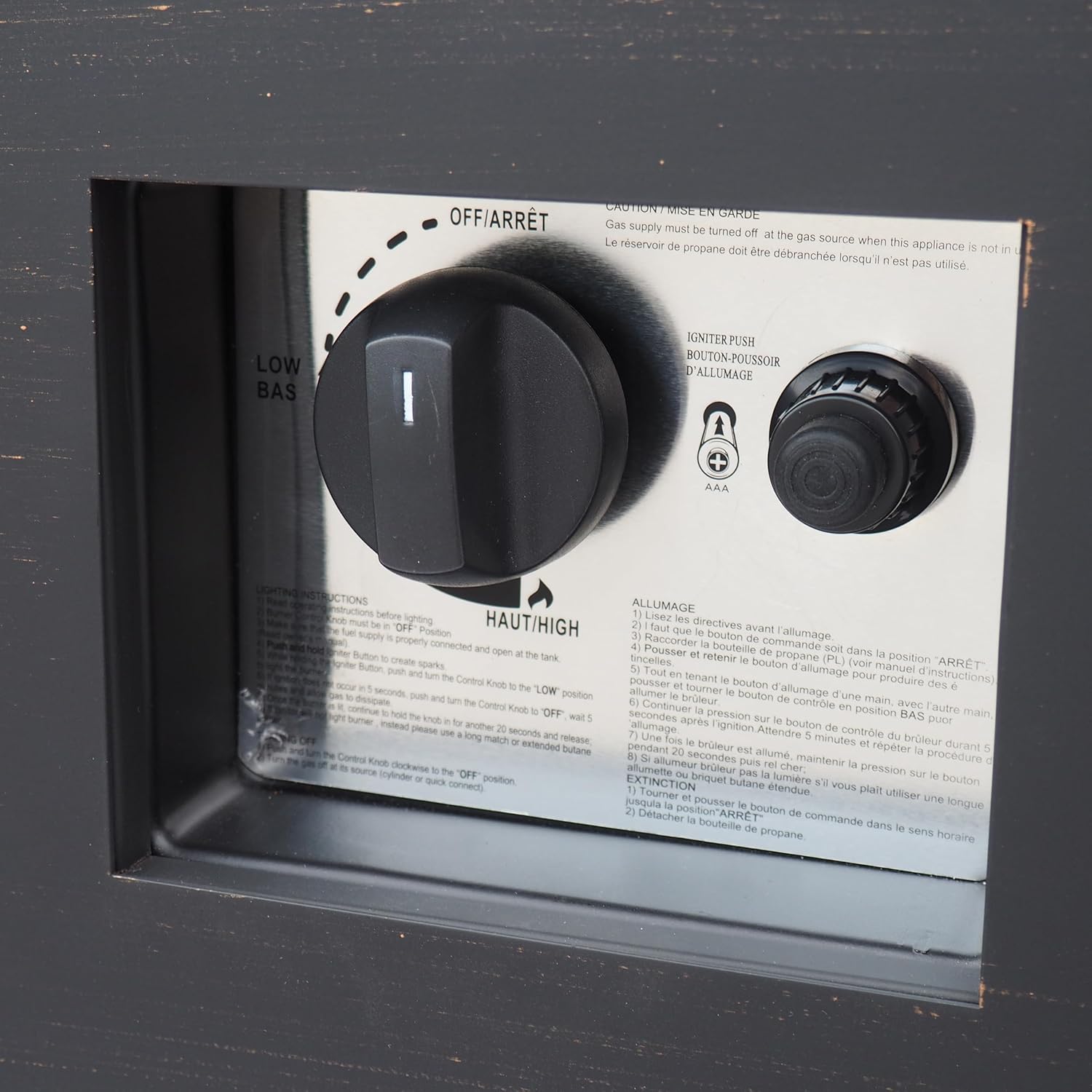 33 Inch Square Propane Fire Pit Table with Hidden Tank, 50,000 BTU Outdoor Gas Fire Pit, Brushed Brown Iron Fire Bowl with Auto-Ignition for Patio & Backyard, Wind Resistant Design