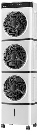 Evaporative Air Cooler/Portable Air Conditioners, Swamp Cooler for Bedroom Home Office; Oscillation Cooling Fan with 3 Speeds, 12H Timer, Remote Control(126cm(49.6in))