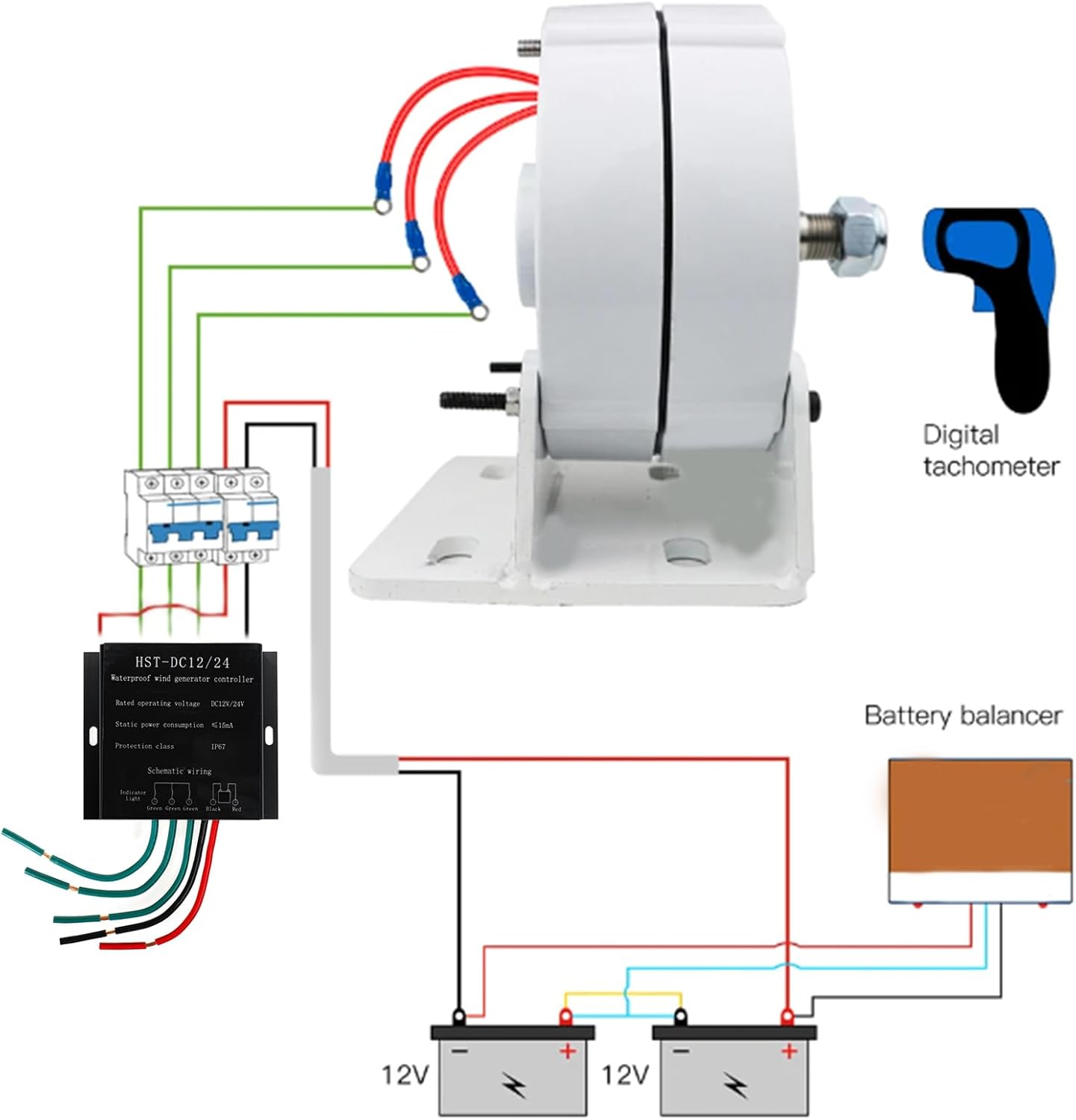Low Speed 100W-1500W Gearless Permanent Magnet Generator 400 RPM AC Alternators with Base 12V 24V 48V for Hydroelectric Generators and Wind Turbines