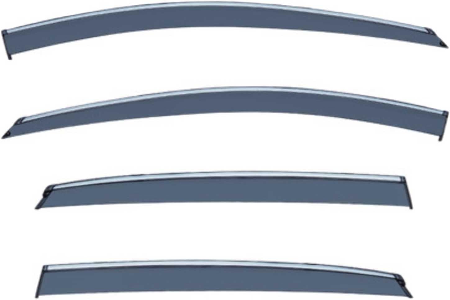 Window Deflectors for Acura RDX MK2-TB3-4 2013-2017 PC, Sun Rain Guard Window Visors Vent Shades with Bright Stripes Car Accessories