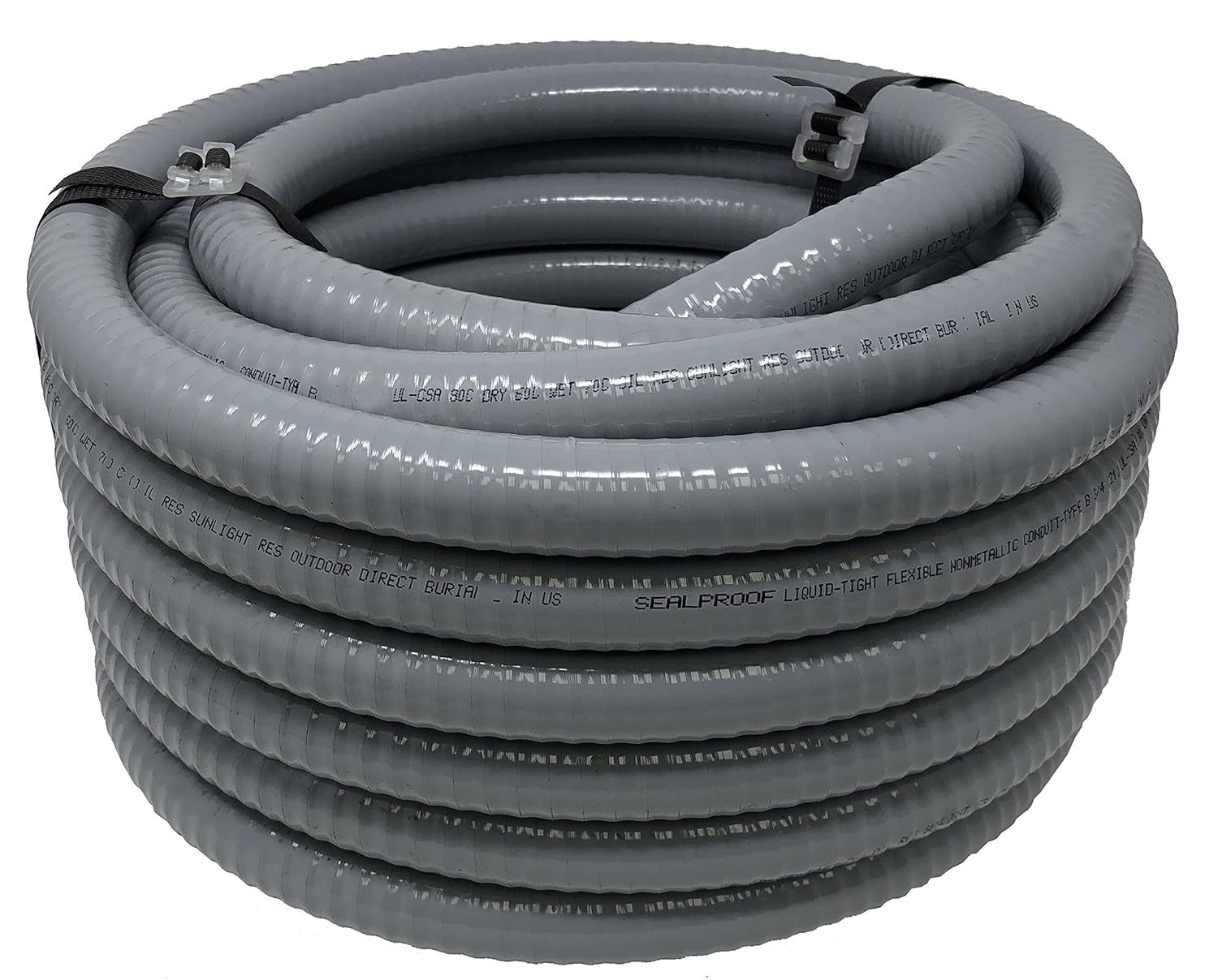 Sealproof 2-Inch Flexible Non-metallic Liquid-Tight Electrical Conduit Type B, UL Listed, 2