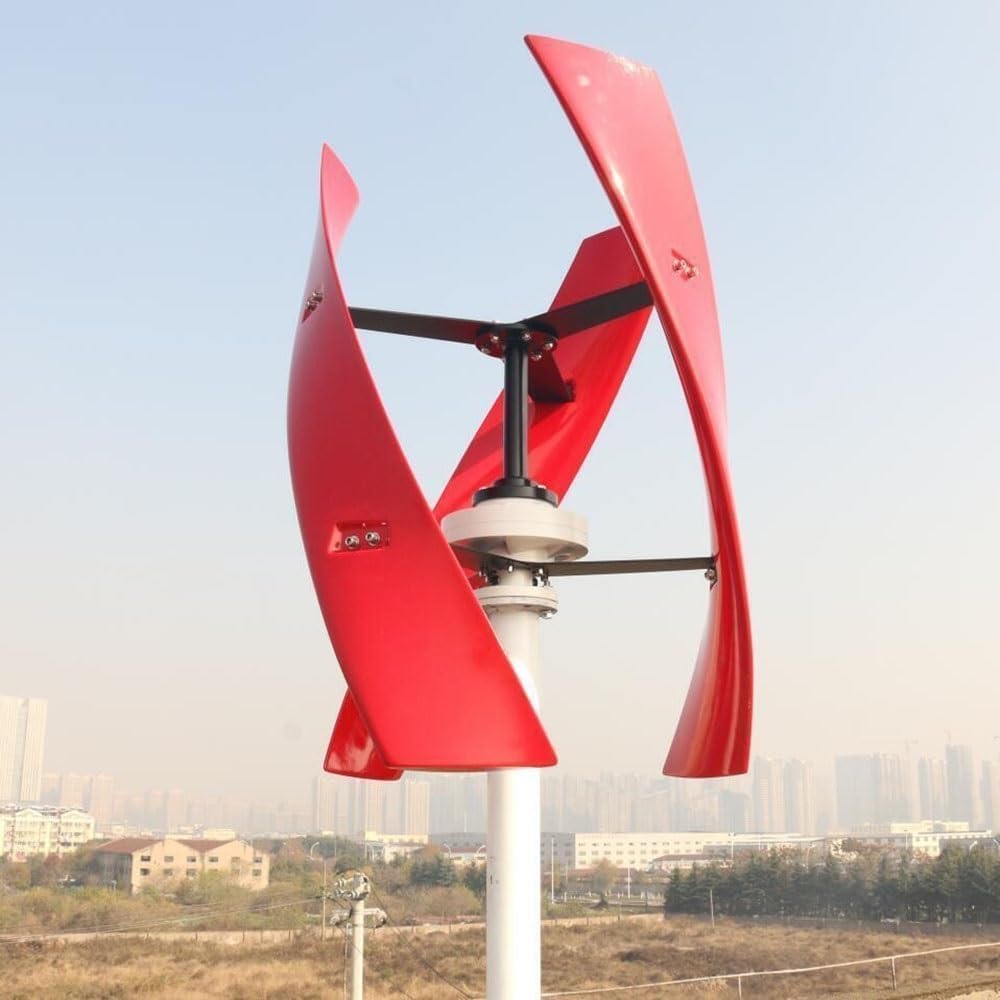 3 Blades Wind Turbine 8000W Maglev Wind Turbine with Controller Vertical Axis Wind Turbine No Noise with Waterproof Charge Controller