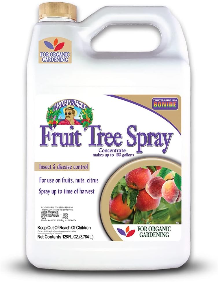 Bonide Captain Jack's Fruit Tree Spray, 128 oz Concentrate, Insect & Disease Control Spray for Organic Gardening