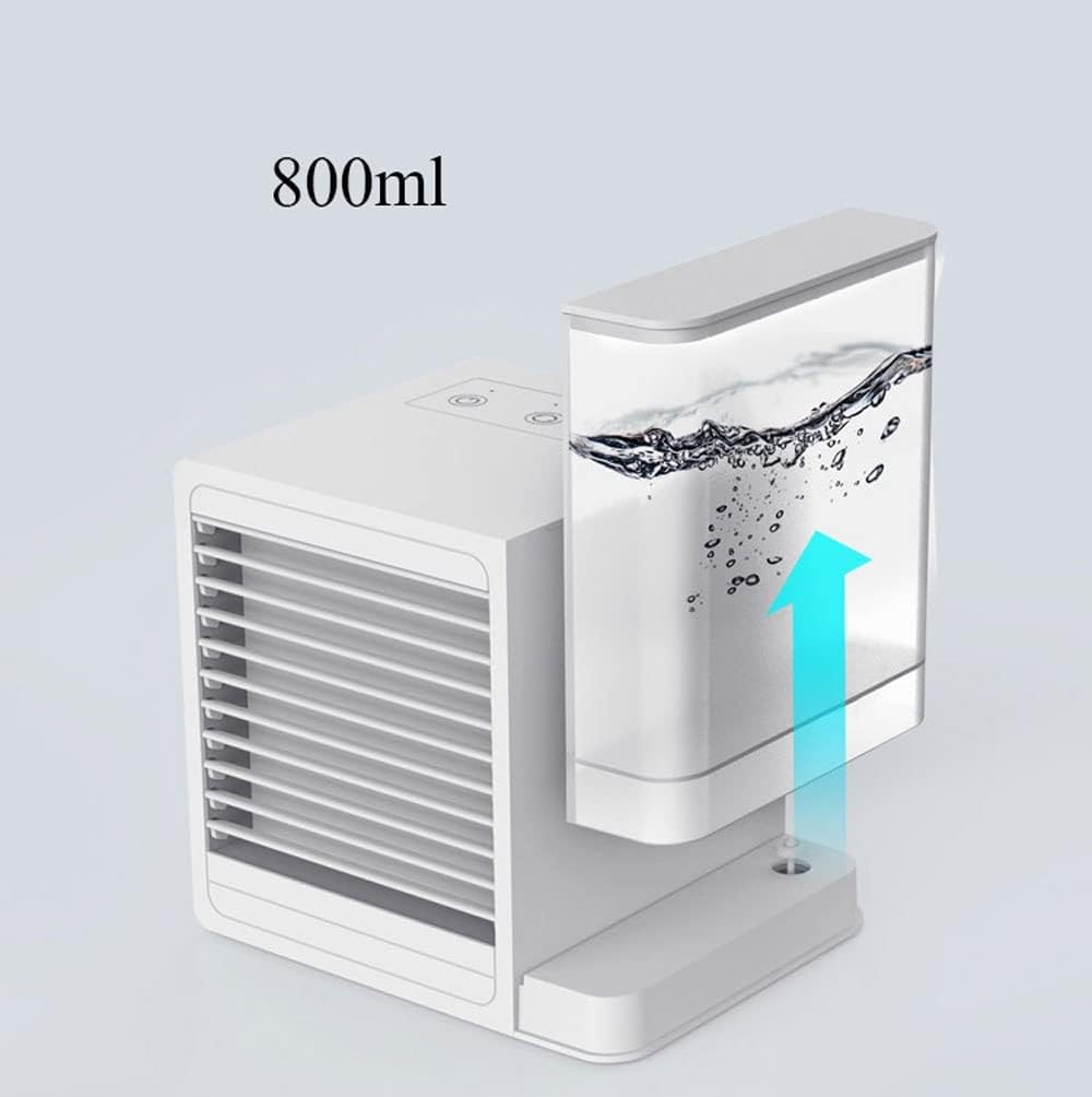 Mini Air Conditioner, 800ML Water Tank Room Evaporative Air Cooler, Personal Air Conditioner for Bedroom, Office, Desk