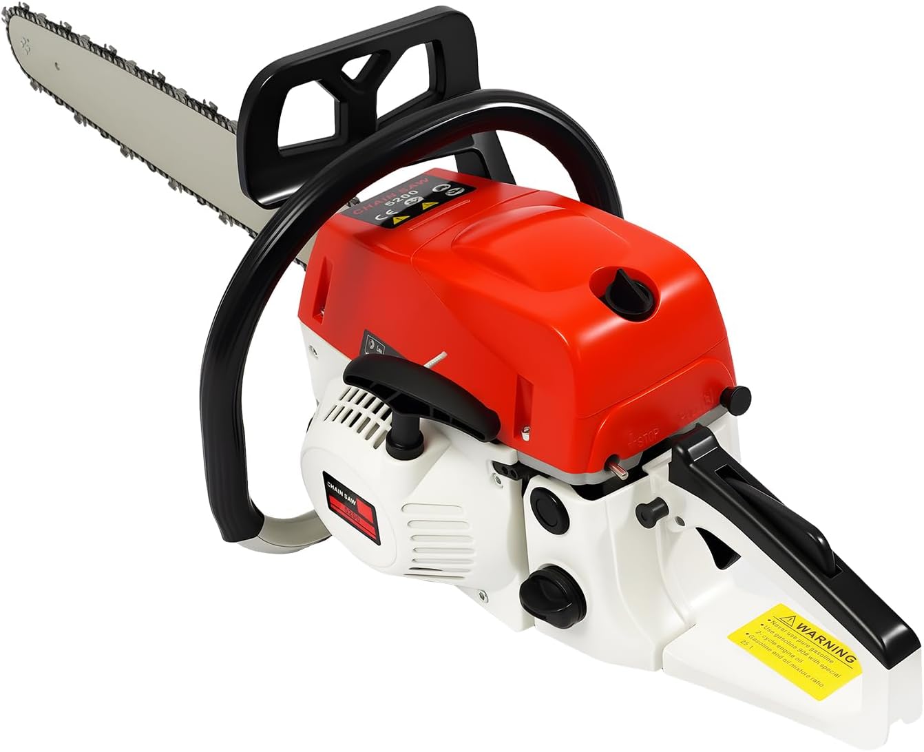 22Inch Gas Chainsaw, 52CC 2 Stroke Chain Saws, 7500RPM Gas Powered Chainsaws, for Outdoor Garden Farm Home Wood Cutting