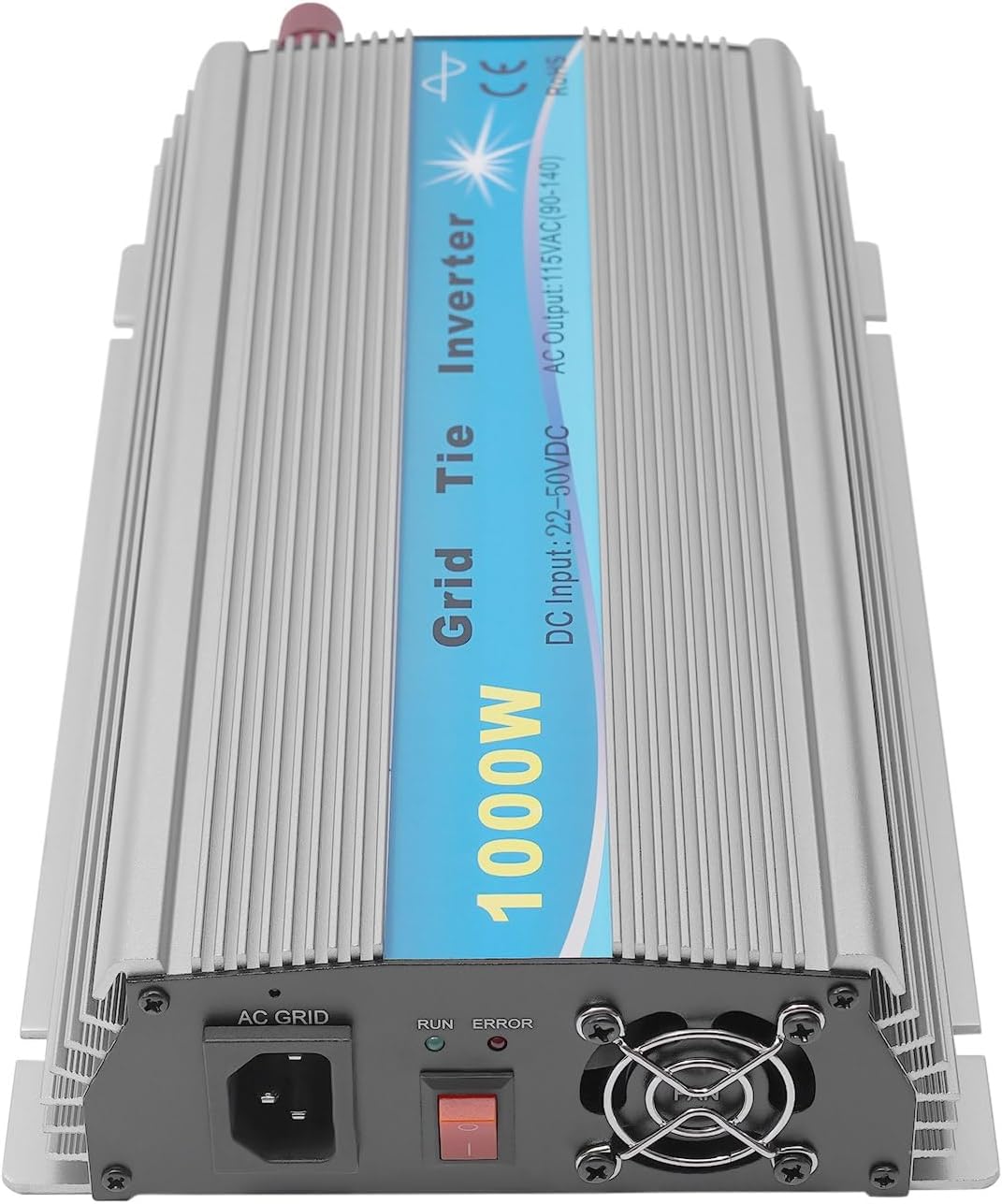 Grid Tie Inverter 1000W, Solar Grid Tie Inverter, 10.6x6.5x2.1 Inch, 110V MPPT, Aluminum Alloy GTI1000W with CE/RoHS Certification