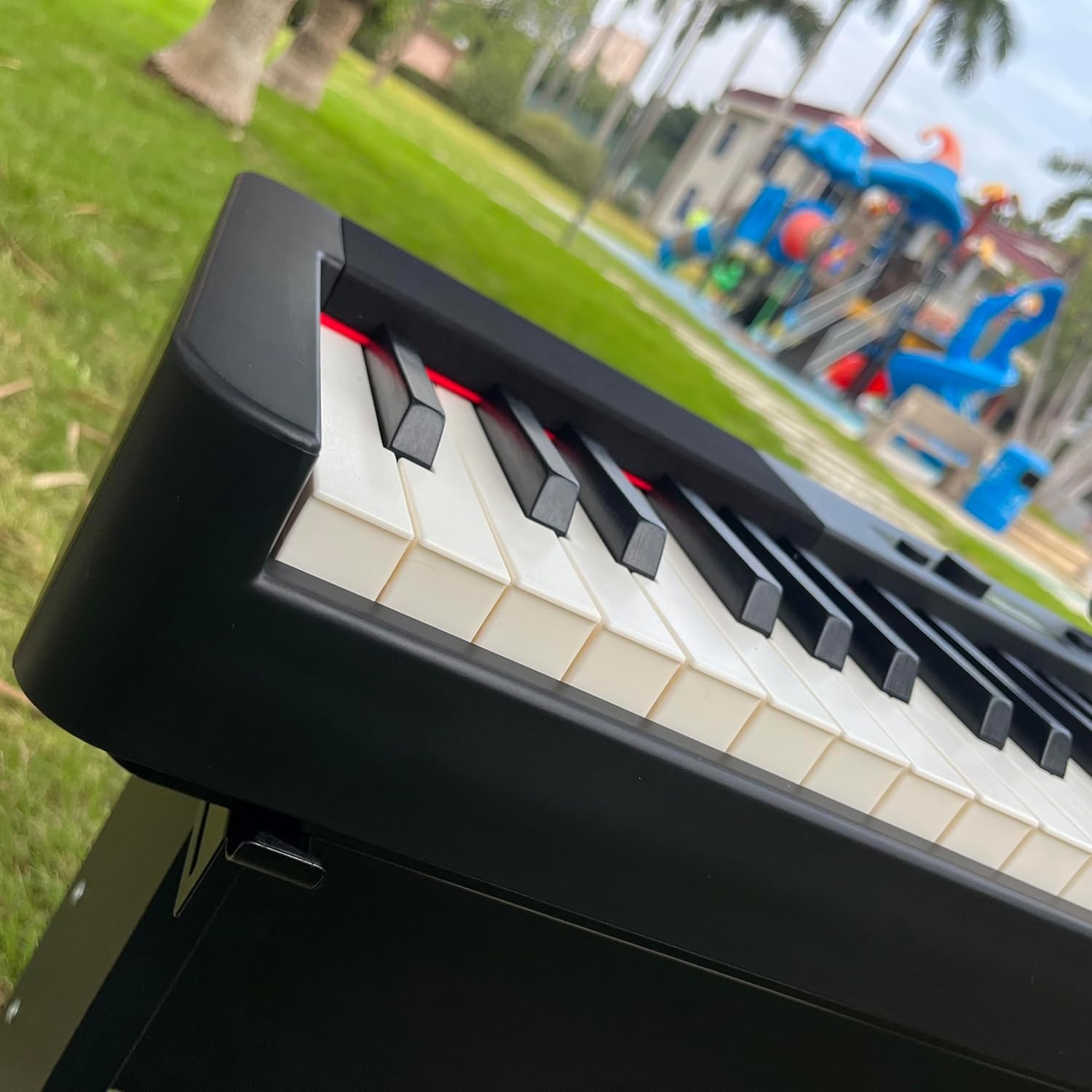 88 key Weighted Keyboard Piano,Digital Piano with 88 key Graded Hammer Action Keys,Full Size with Stand, French Dream Sound Chip,Triple Pedals,Stand,Adapter.25Wx2 Speakers, USB/MIDI(BLACK)