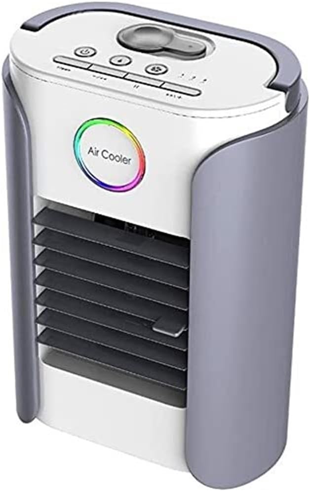 Mini Air Cooler, Portable Mini Air Condition, Personal Air Purifier USB Charging Air Conditioner Fan Refrigerator Air Cooler Nano Fan(Gray)
