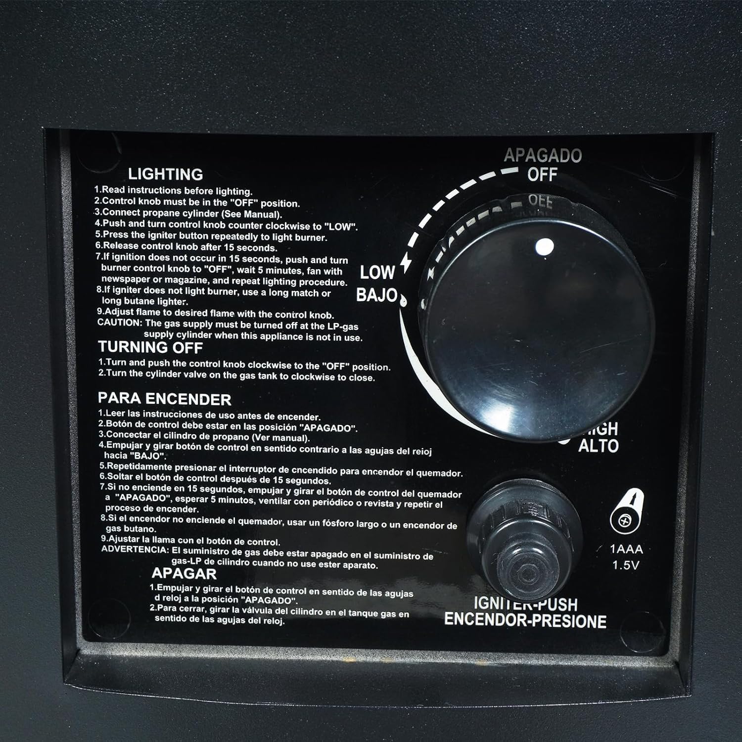 Outdoors 23 inch Steel Gas Fire Pit, Outside Propane Fire Column, Round Fireplace with Lava rocs and PVC Cover for Backyard, Garden and Terrace,Black