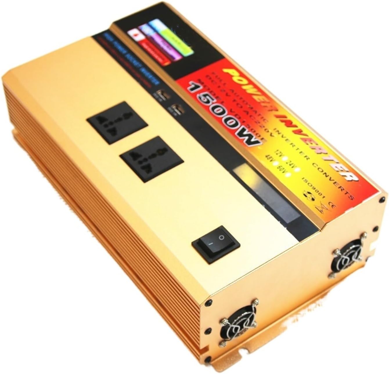 1500W Modified Wave Inverter 12V to 220V Household Power Converter with LCD Display(12V 110V)