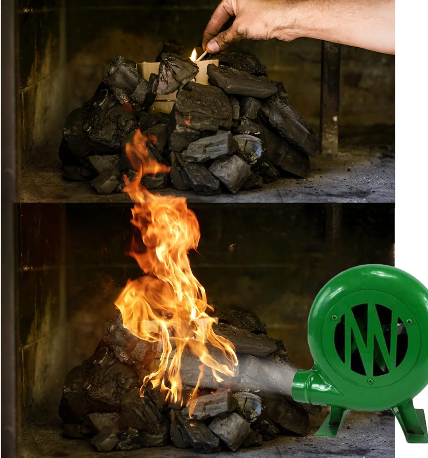 Outdoor Cooking BBQ Fan, Grill Fire Starter Flame Exciter, Fire Pit, Stove, BBQ, Outdoor Camping (80W/120W/150W/200W/250W/300W/350W)