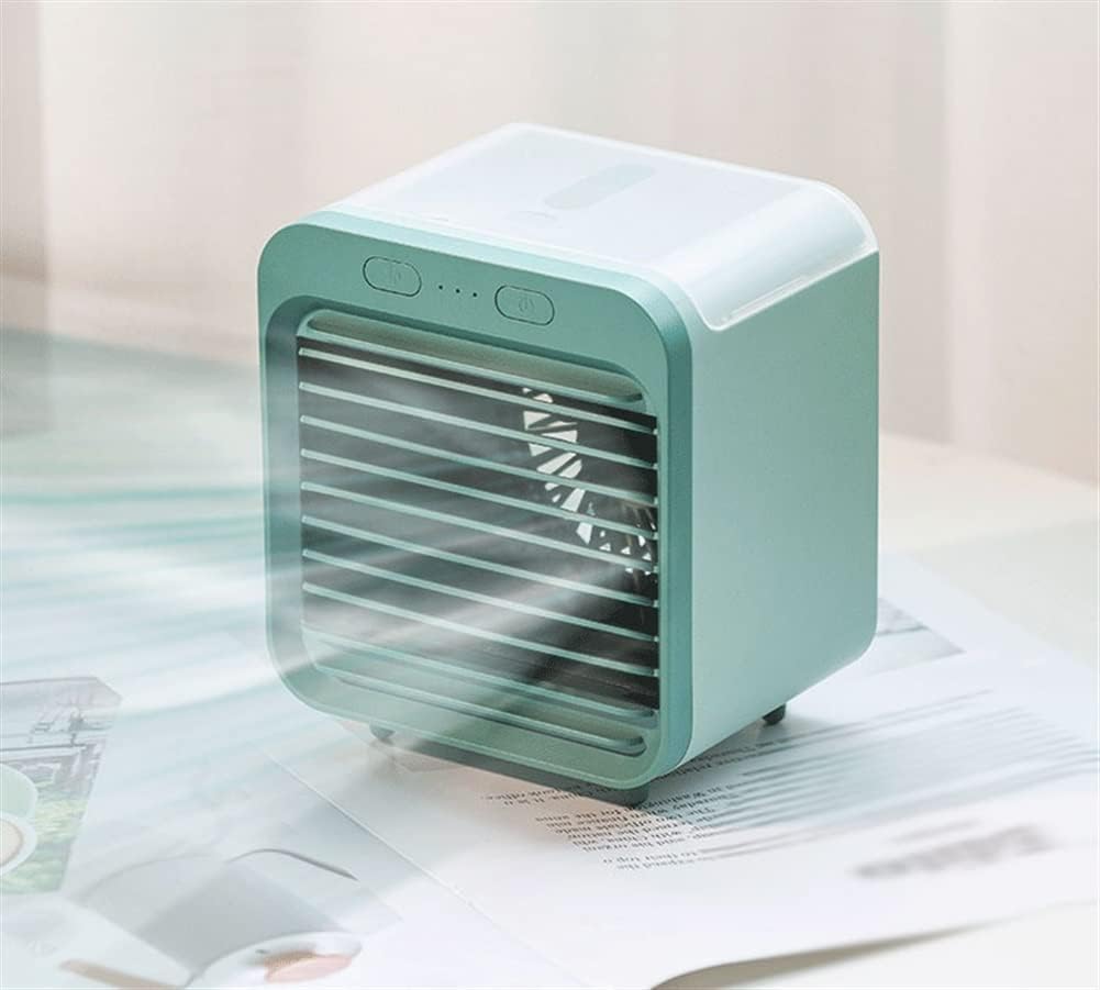Portable Air Conditioner Fan, Small Desktop Cooling Fan, Personal Mini Air Conditioner, Air Cooler for Home, Office and Room (Green)