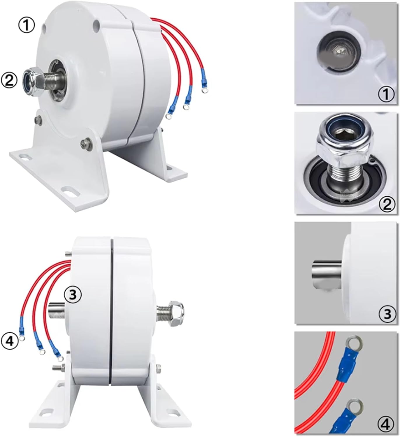 600r/m 12V 24V 48V Wind AC Three-Phase Permanent Magnet Generator, for Vertical or Horizontal Wind turbines, 5000W-10000W