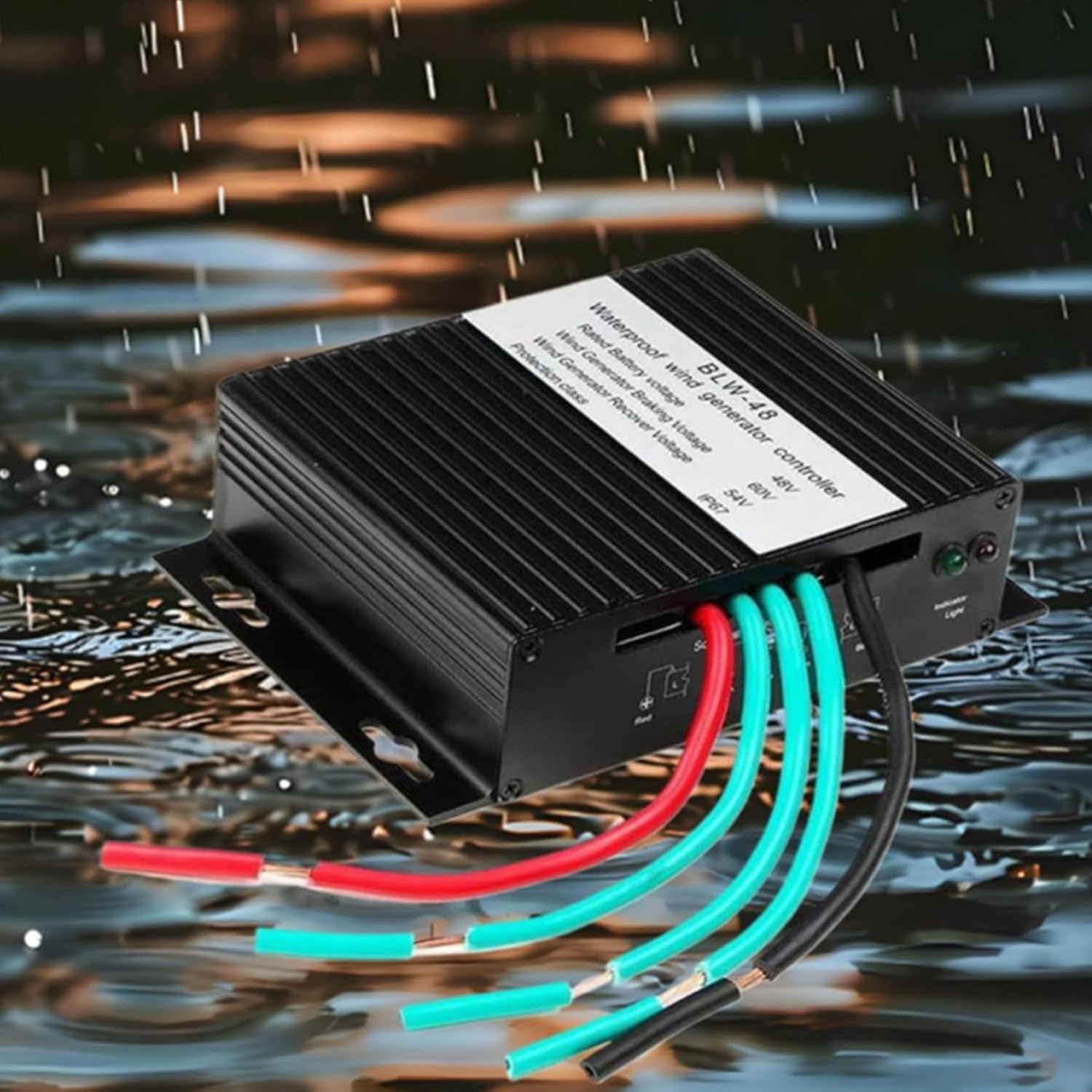 24V, Small Charging Regulator 2000W 10A-40A 12V 24V Auto 48V MPPT Wind Charge Controller Water Proof IP67 for Wind Turbine Generator