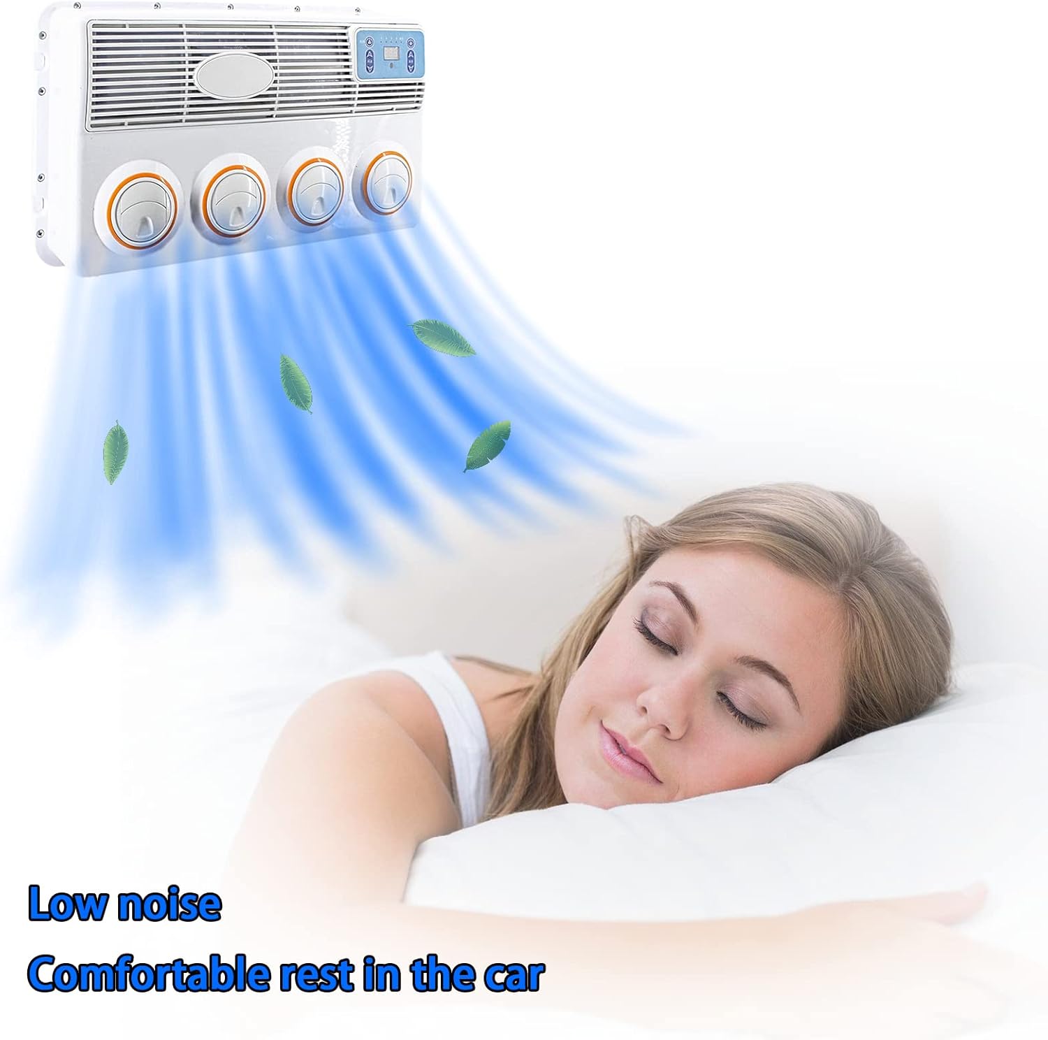 Universal 12V electric conditioner, dual use cold and hot/TPC electric heating function 12 volt dc air conditioner, for trucks, camping vehicles, excavators, vans, rv ac unit (12V)