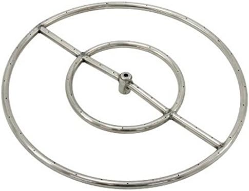 FRS48 Stainless Steel Triple Fire Ring 0.75 in. Hub44; 48 in.