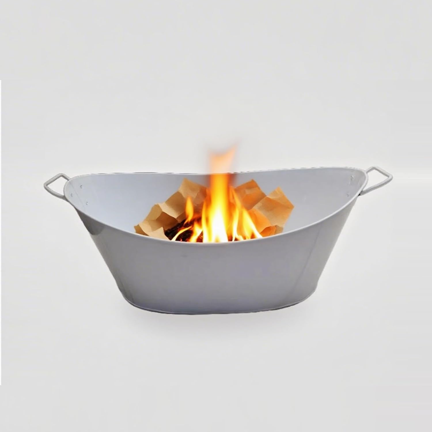 Burn Can for Paper, Burn Barrels for Outside, Tabletop Fire Pit, Table Top Fire Pit, Outdoor Fire Pits, Metal Bucket for Leaves, Trash, Backyard Debris(Red)