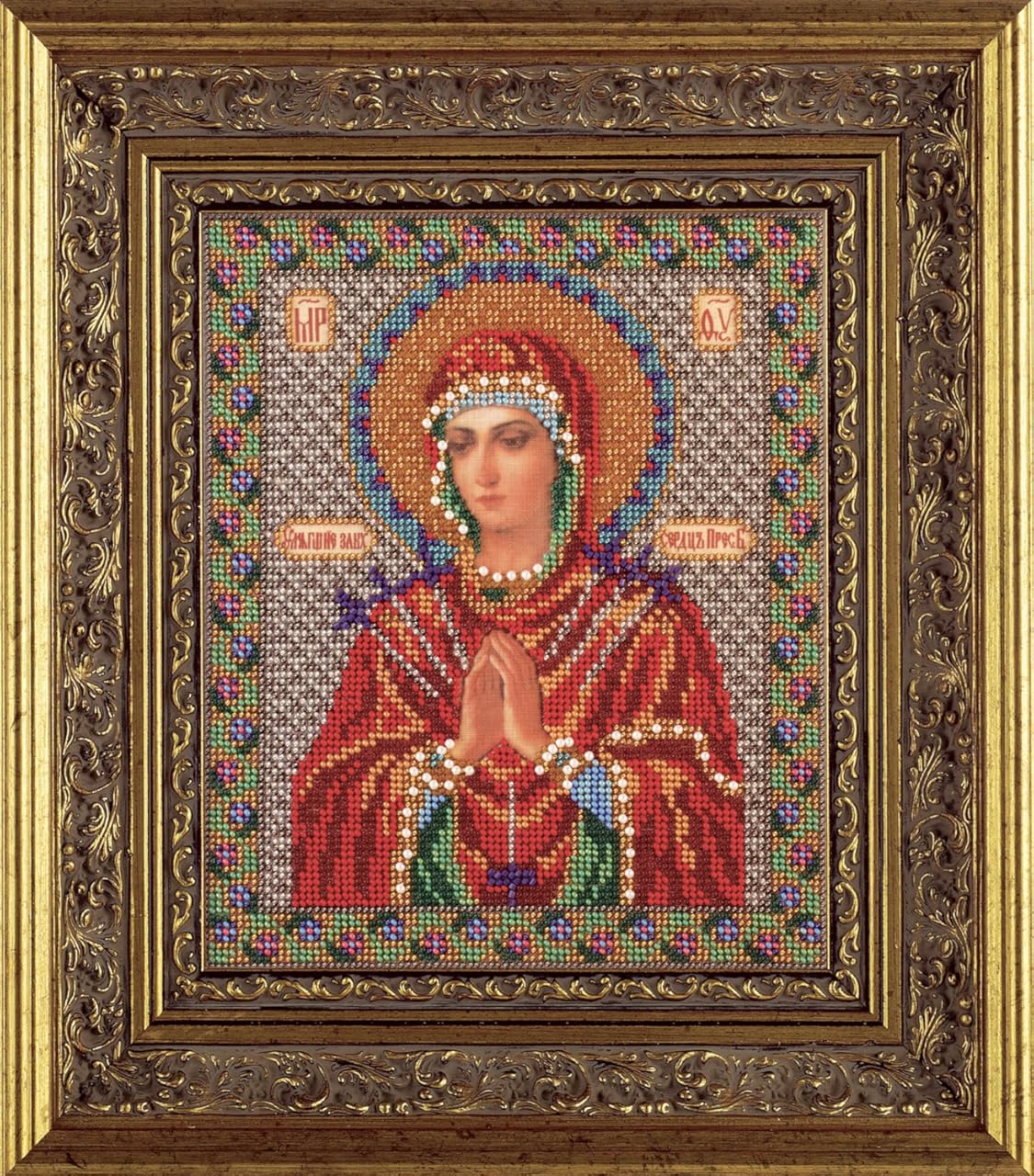 Bead Embroidery Kit DIY Icon Our Lady Softener of Evil Hearts 7.9