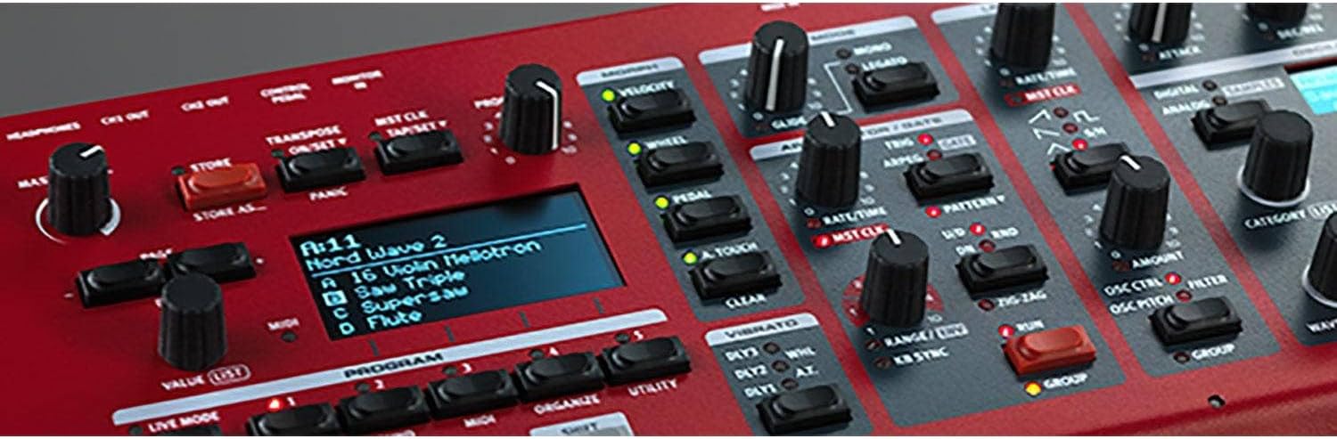 Nord USA, 61-Key Wave 2 4-Part Performance Synthesizer, with Virtual Analog Synthesis, Samples, FM and Wavetable